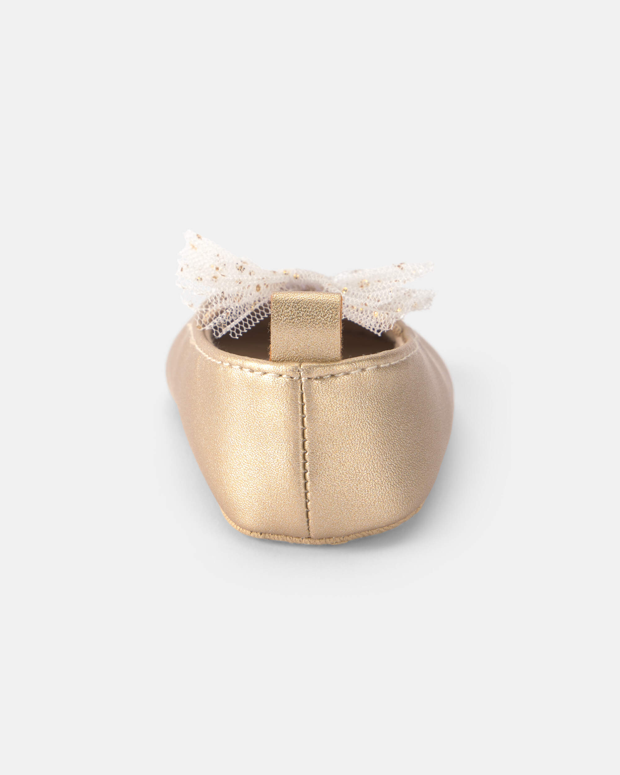 Baby Girl Metallic Bow Flats - Gold