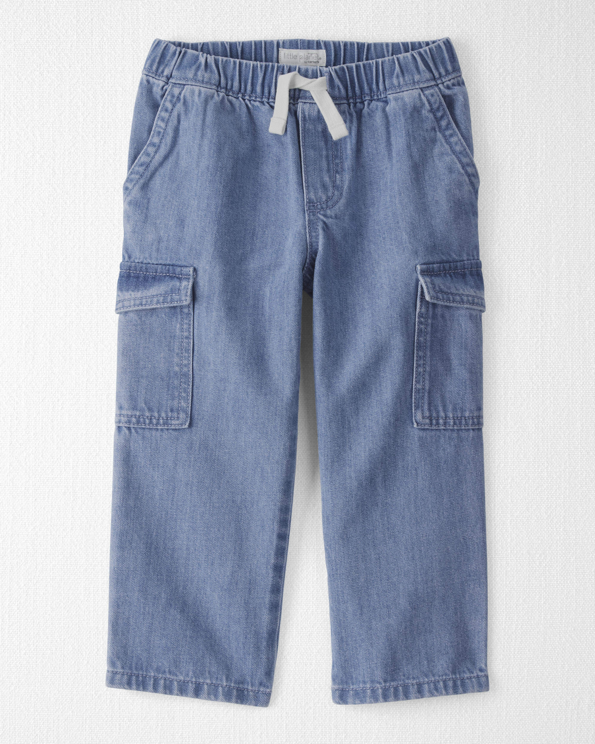 Toddler Organic Cotton Denim Cargo Pants