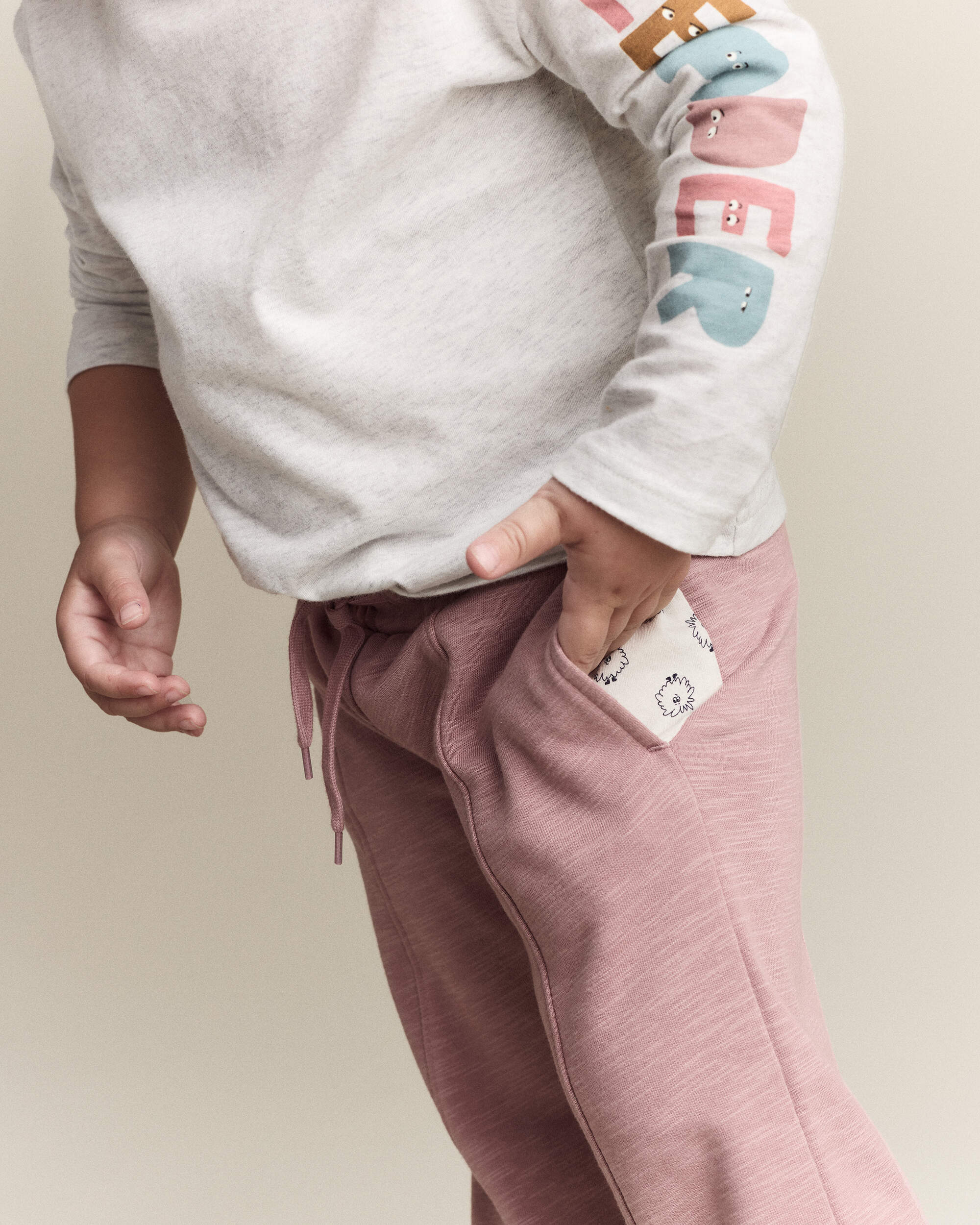 Toddler Girl Linda Wide Leg Pant - Mauve