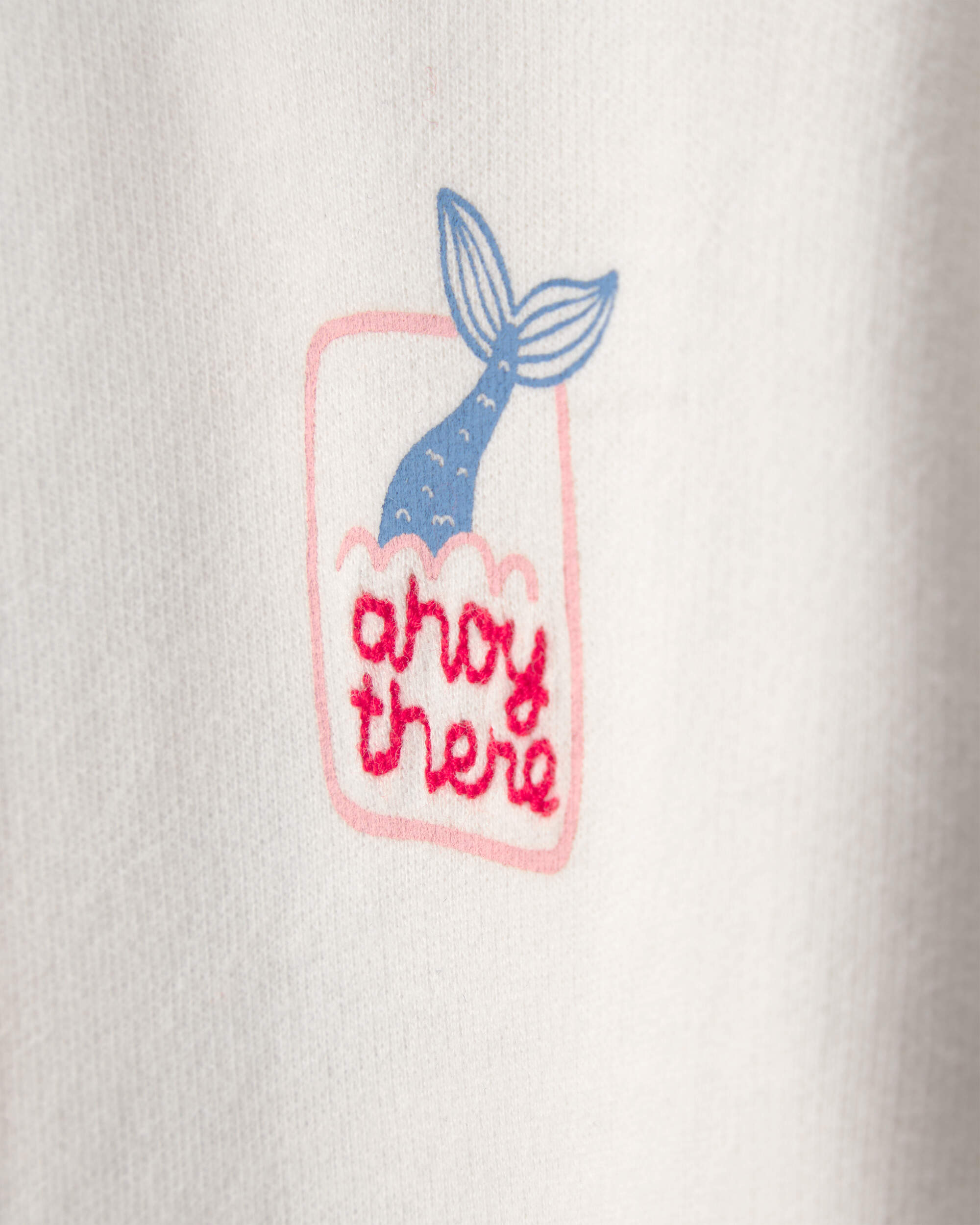 Toddler Girl Mermaid French Terry Pullover Sweatshirt - Ivory