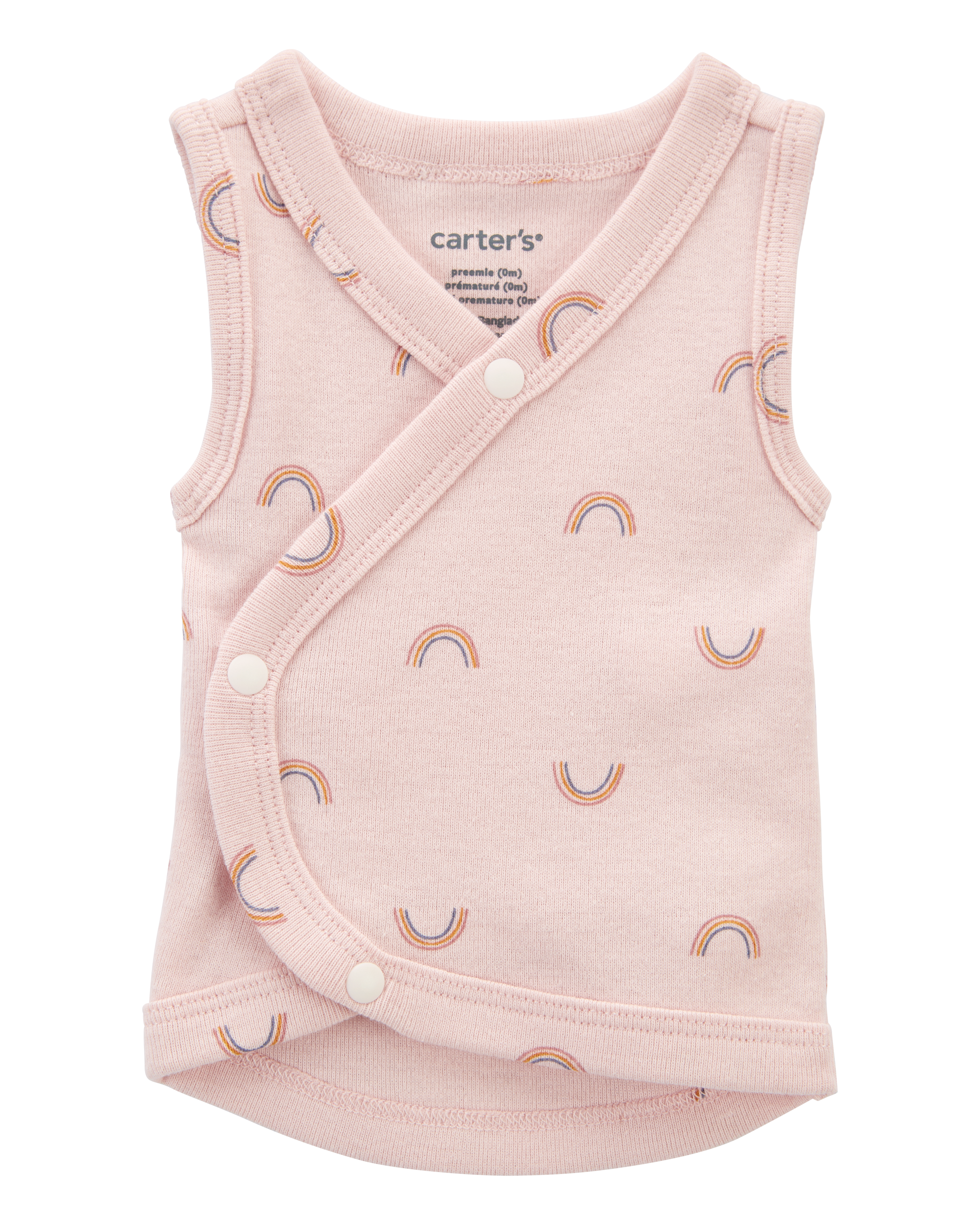 Baby Girl Preemie Rainbow Cotton Tank