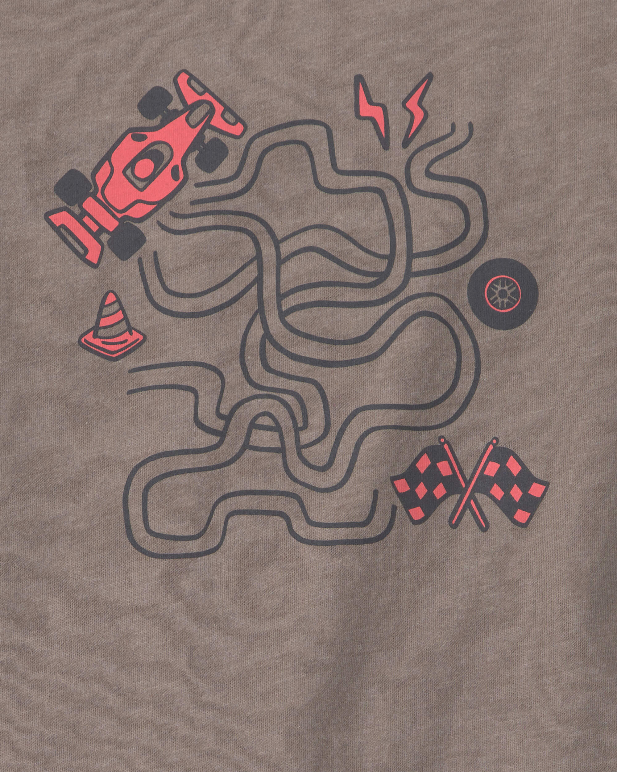 Toddler Boy Race Car Long-Sleeve Graphic Tee - Gray