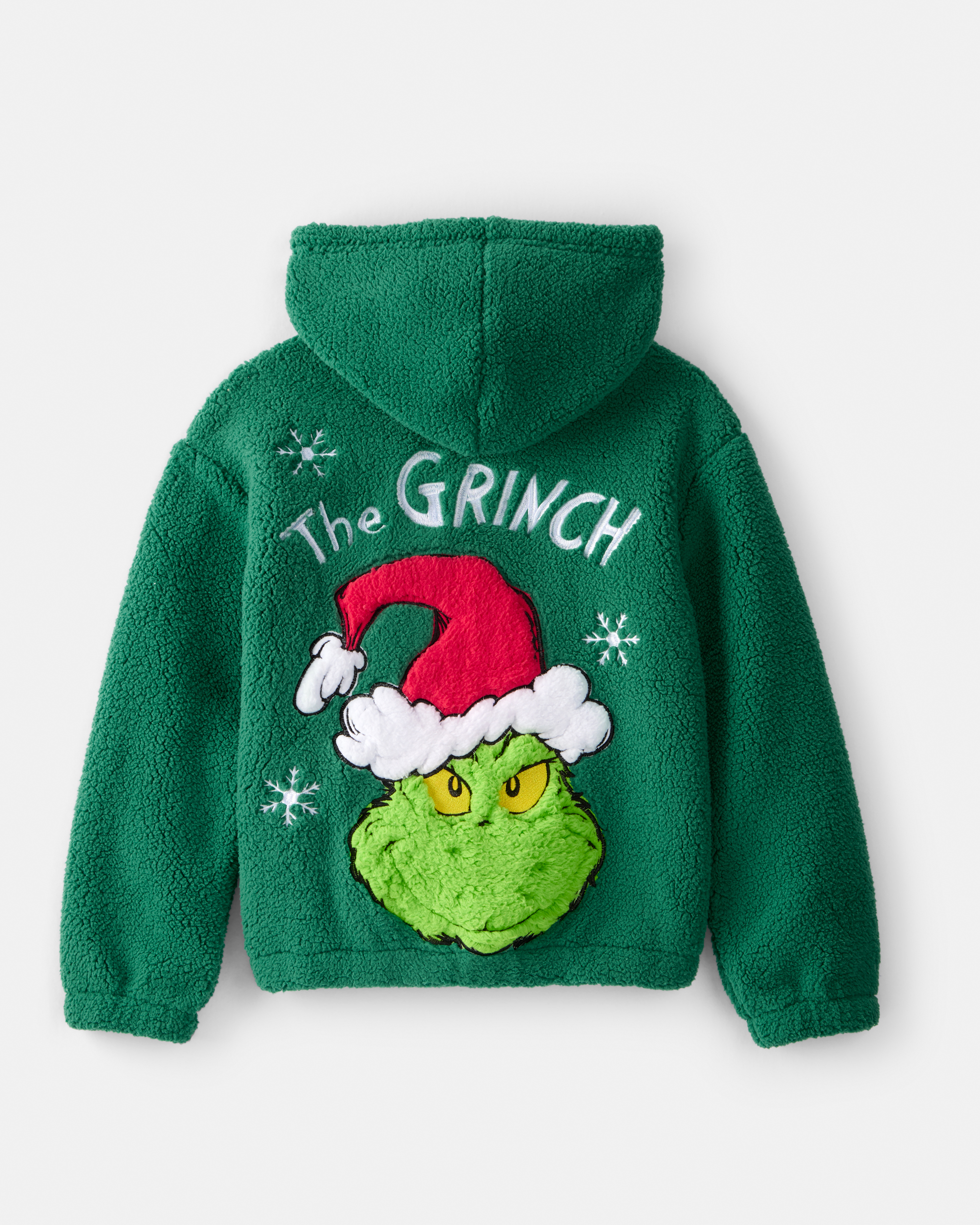 Girls Dr. Seuss™ The Grinch Sherpa Hooded Zip-Up Jacket - Green