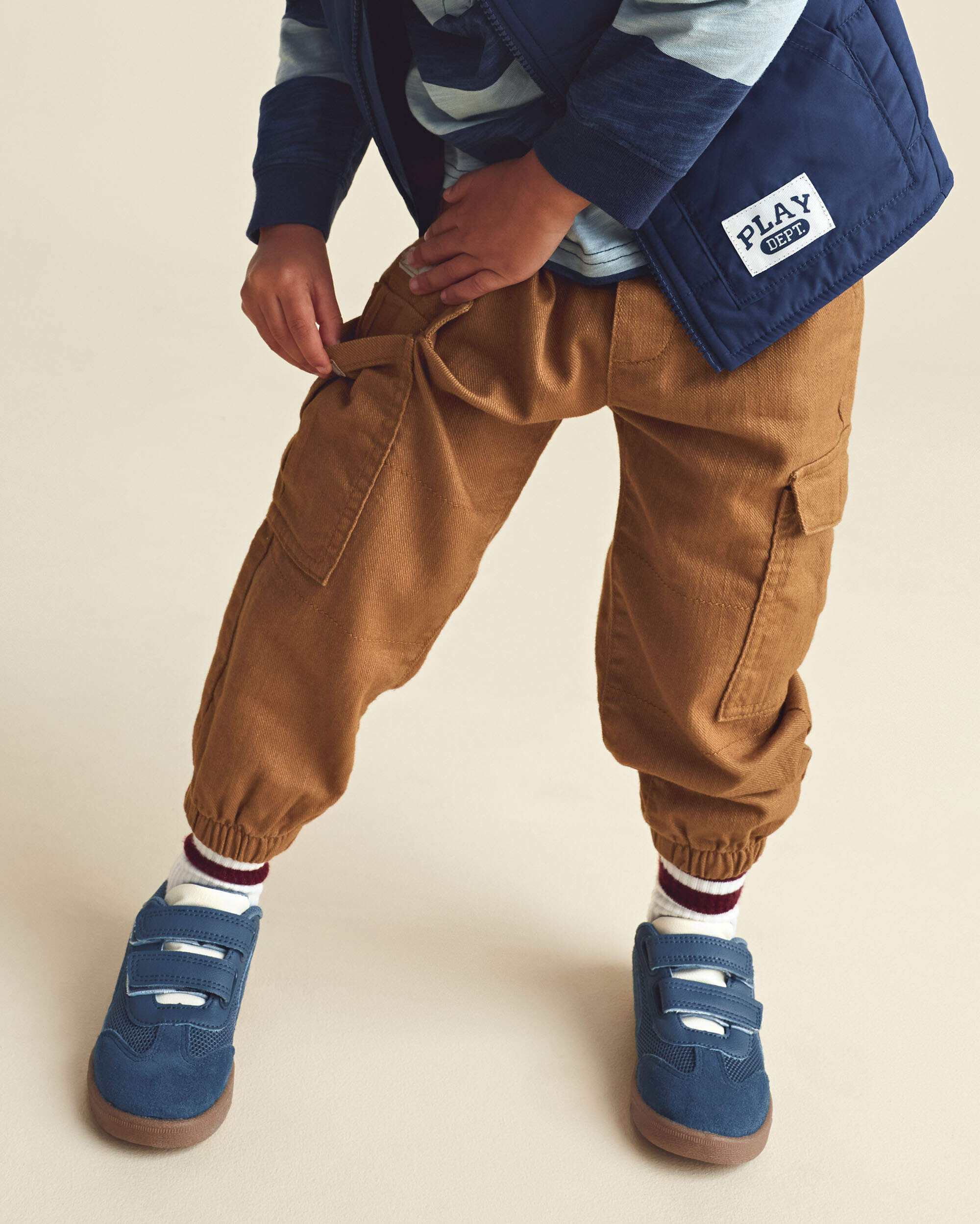 Toddler Boy Cargo Joggers – Khaki