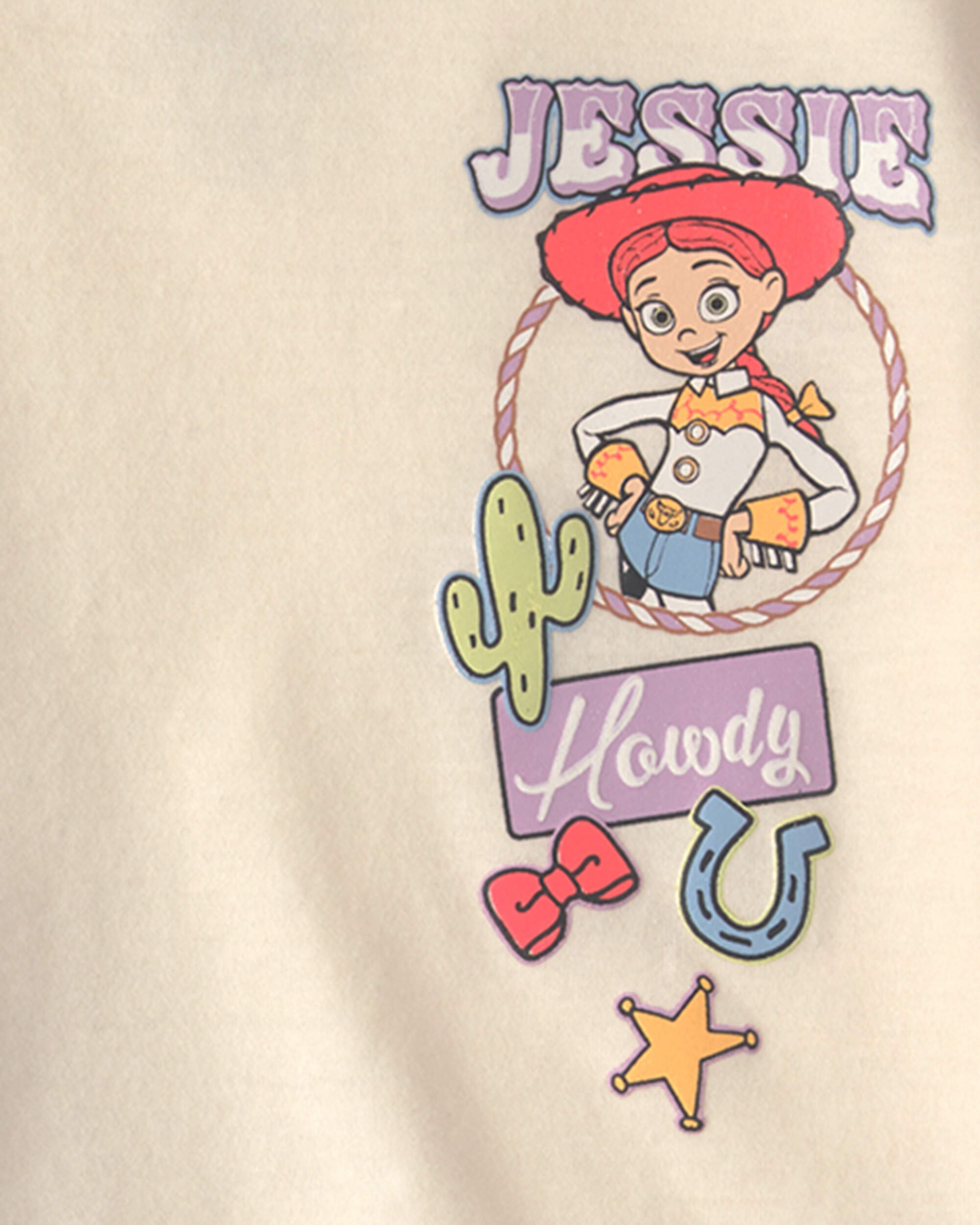 Baby Girl 2-Piece Pixar© Toy Story French Terry Short-Sleeve Top & Short Set - Purple/Cream