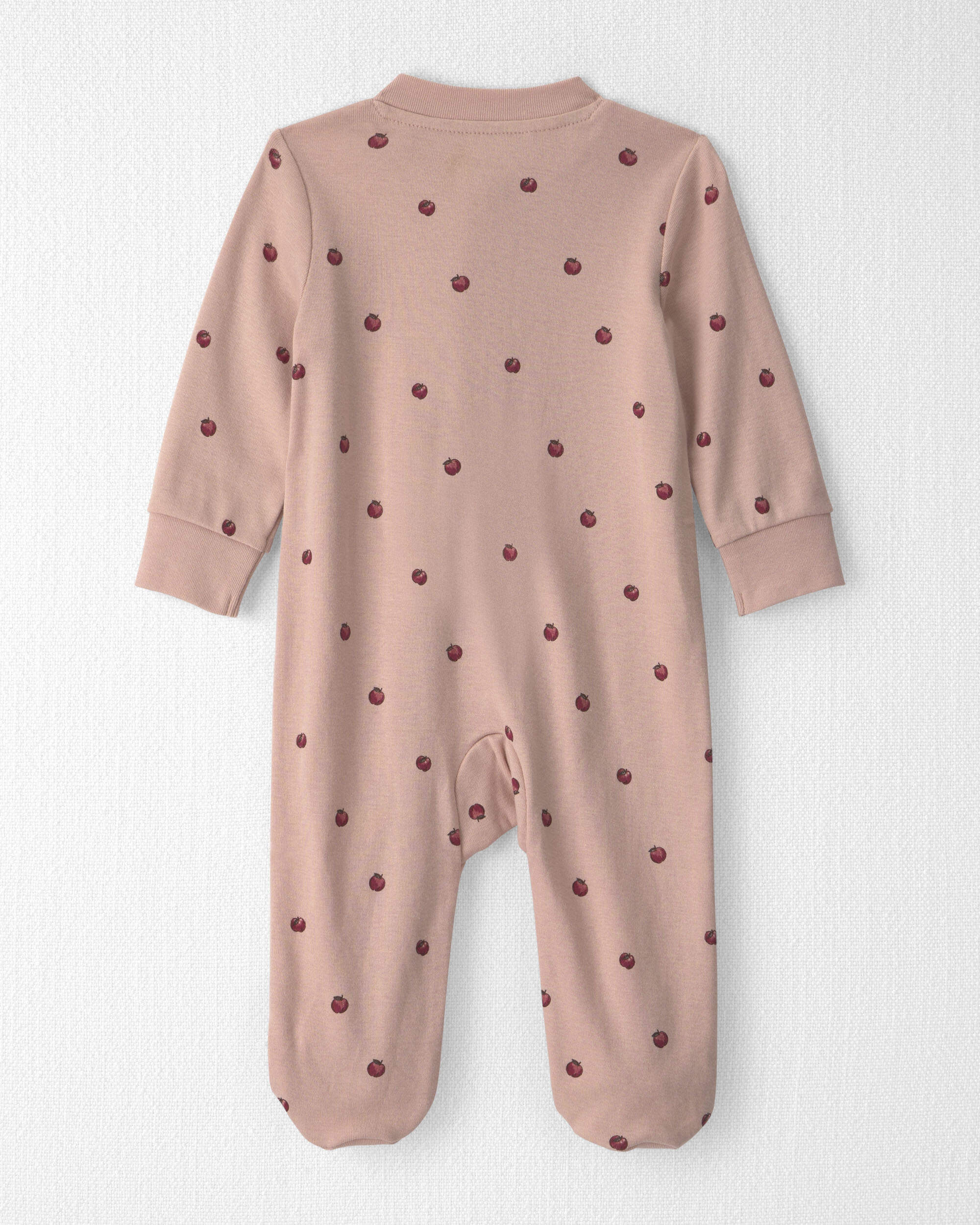 Baby Girl Organic Cotton Sleepers Apples