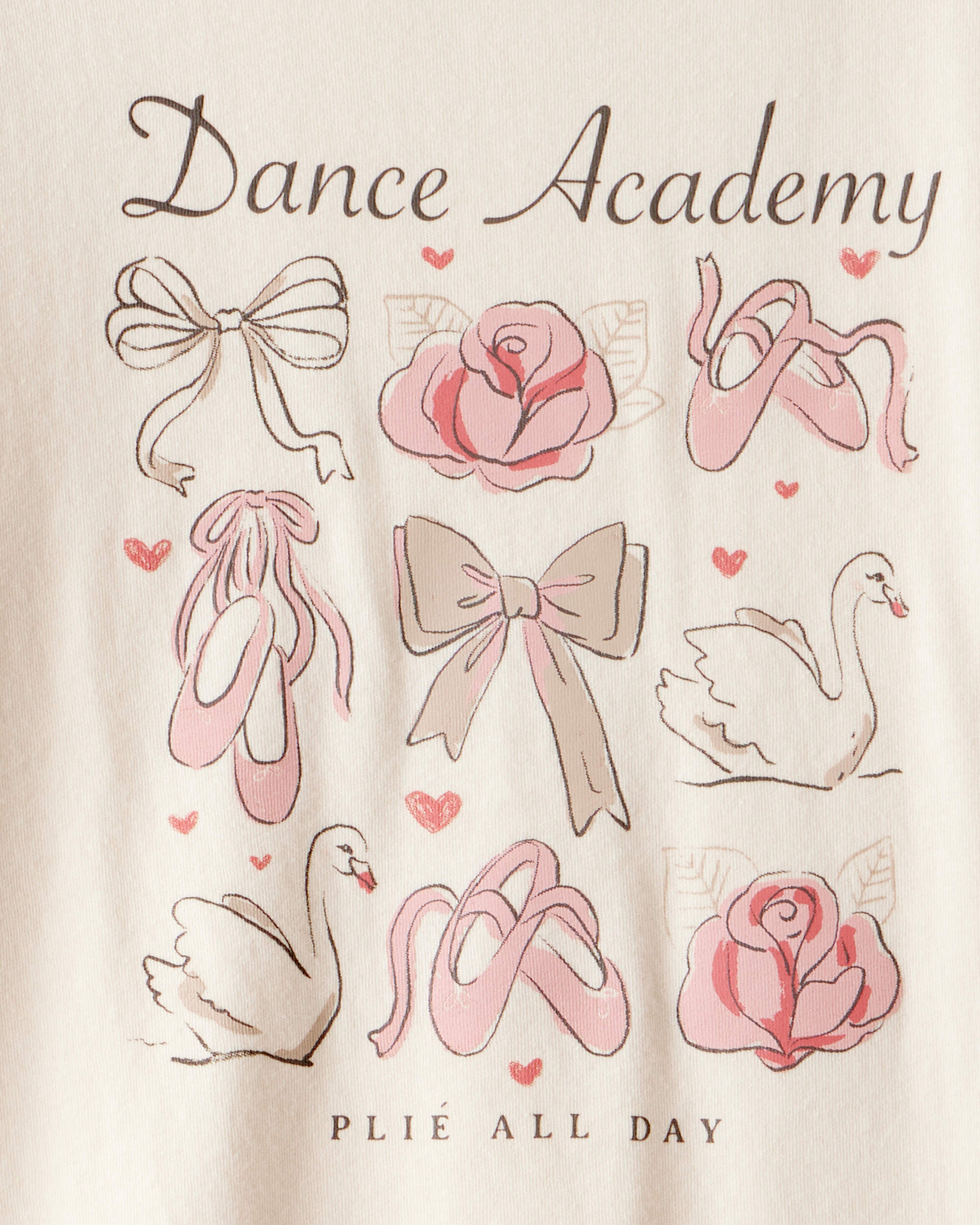 Girls Dance Academy Long-Sleeve Graphic Tee - Cream