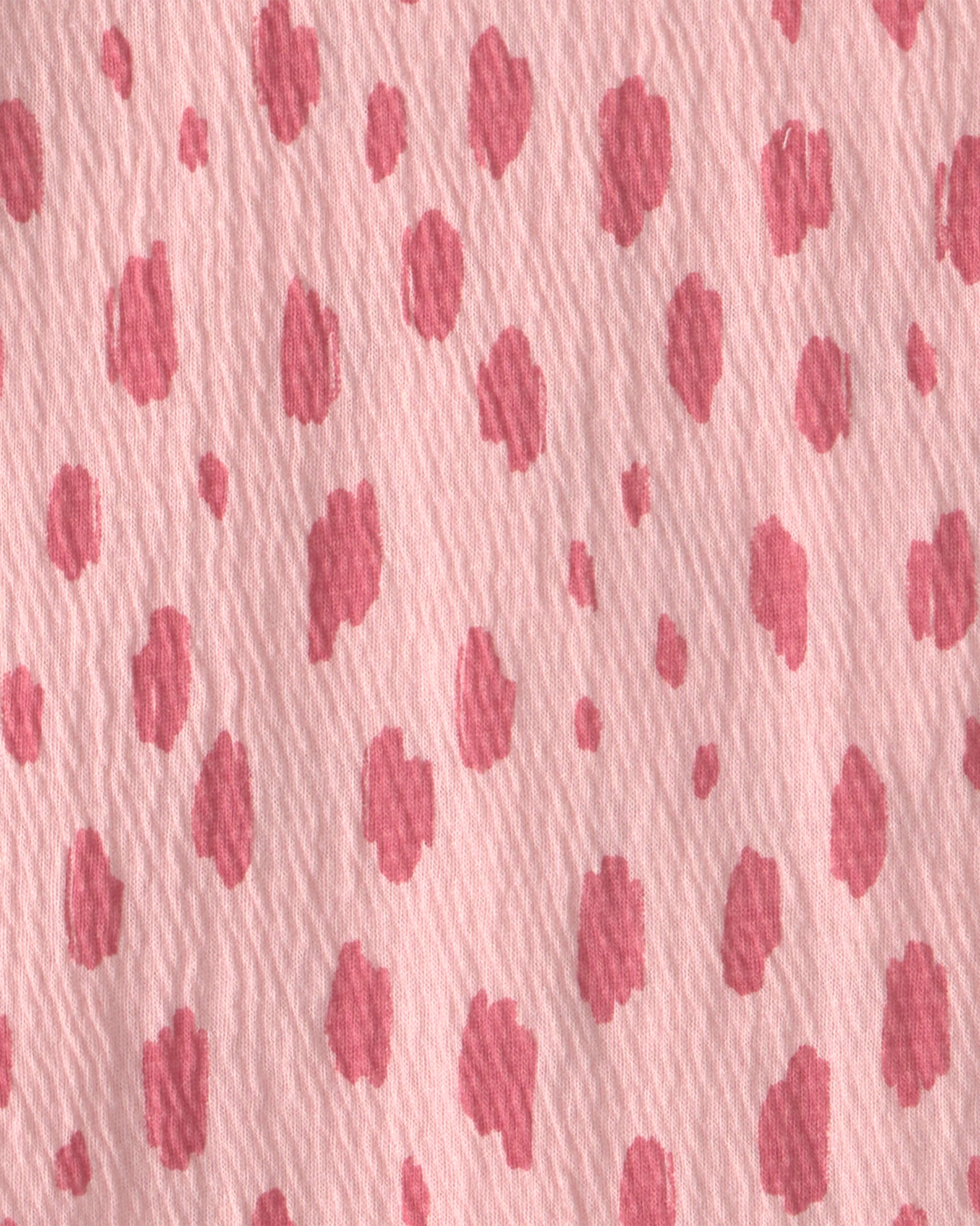 Girls Dots Short-Sleeve Top - Pink
