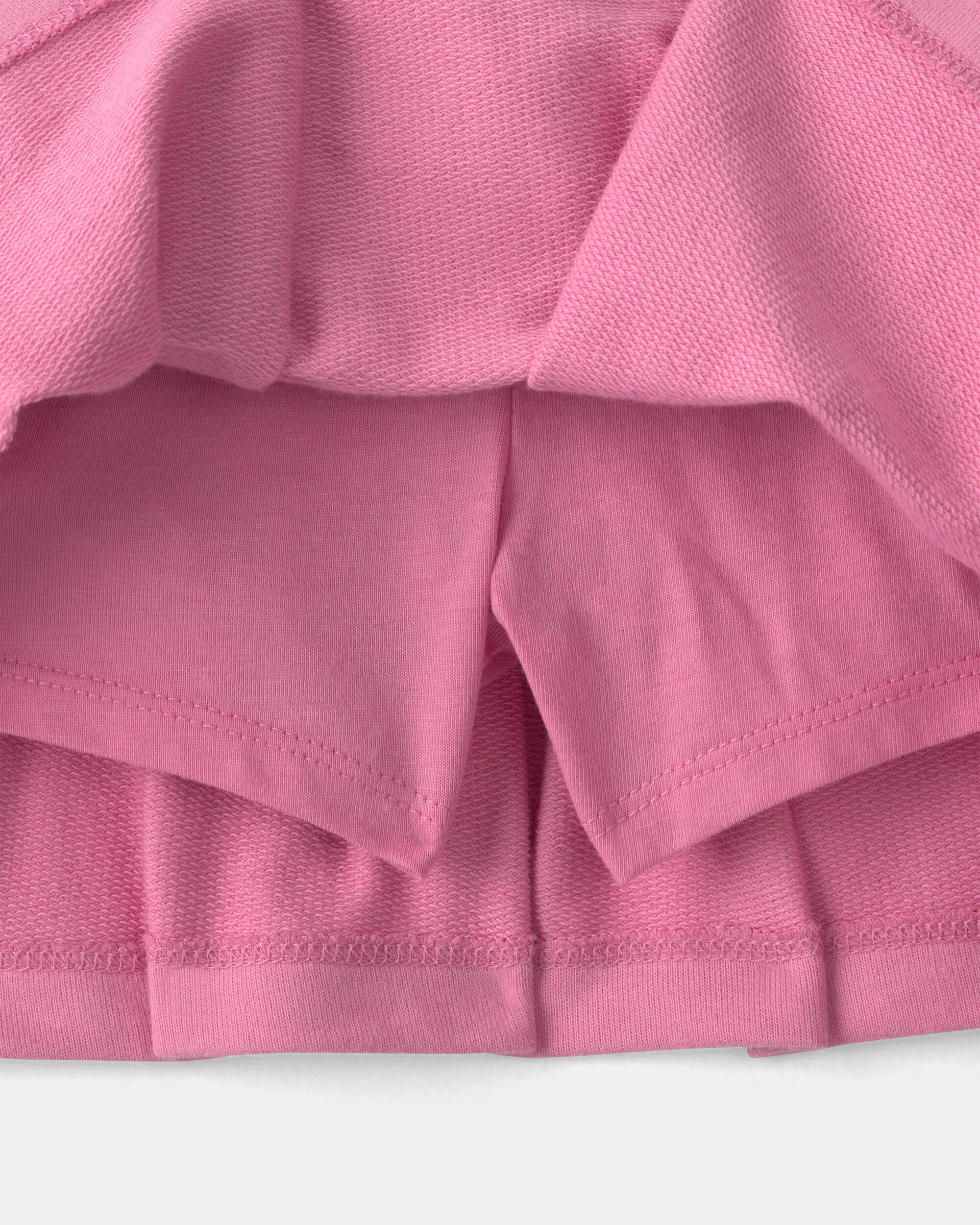 Girls French Terry Smocked Skort - Pink