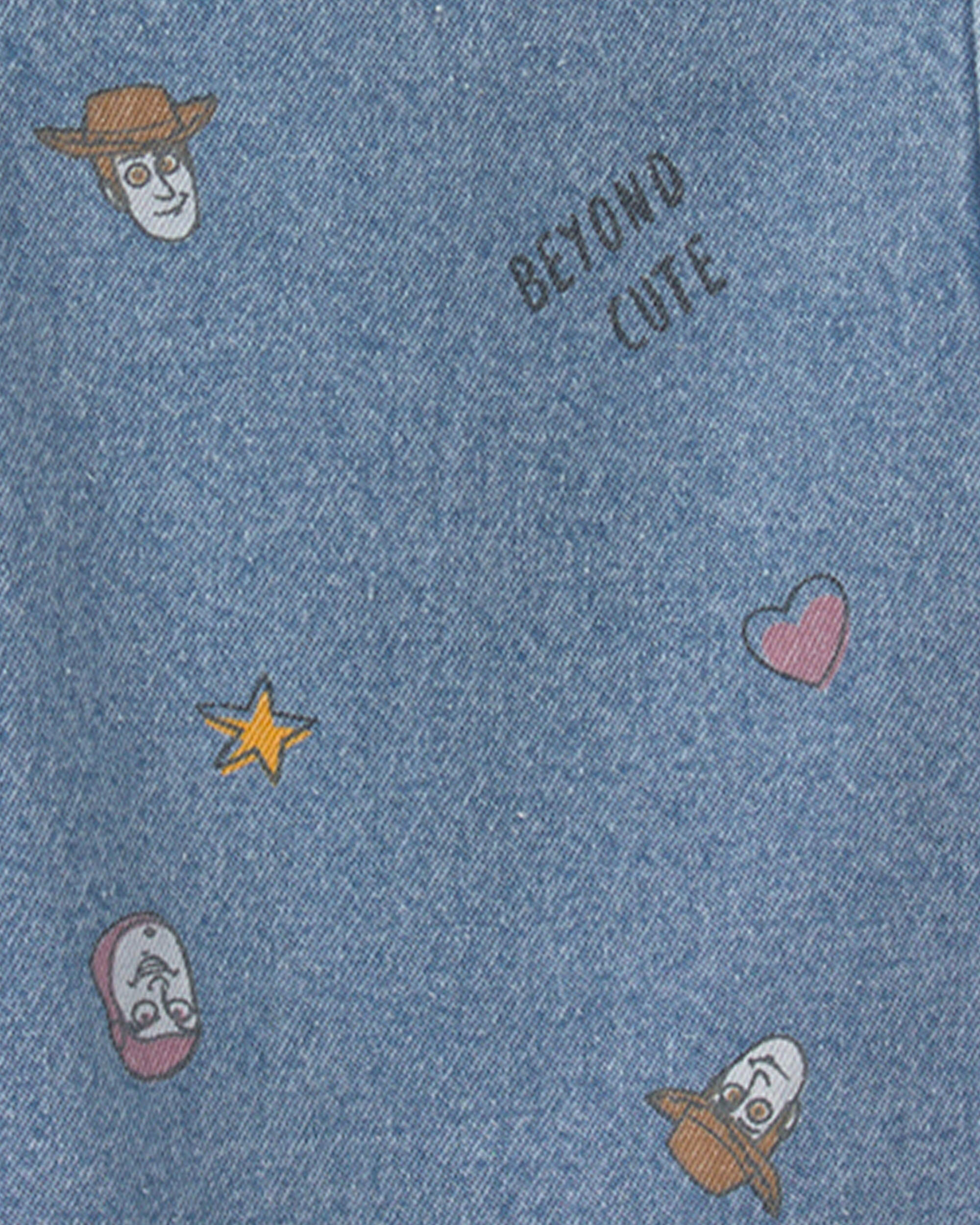 Toddler Girl Pixar© Toy Story Chambray Dress - Medium Wash