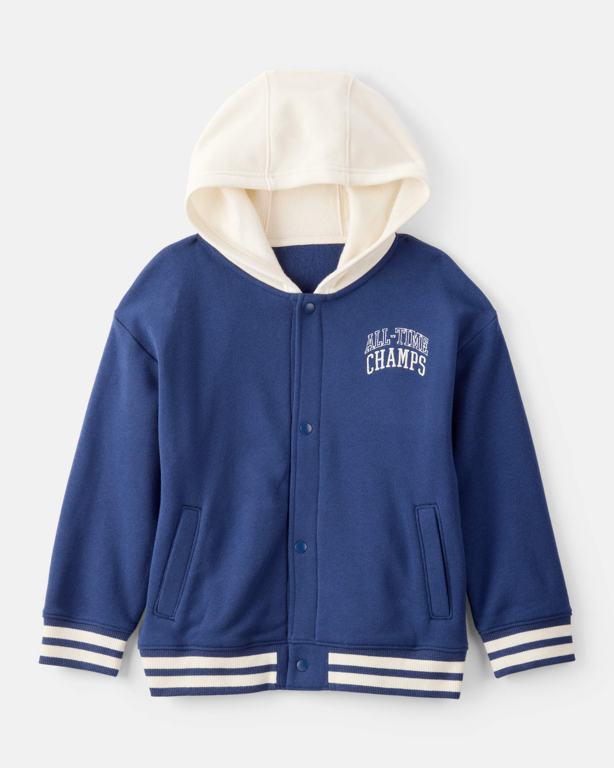 Boys DayDream Fleece Varsity Jacket - Navy