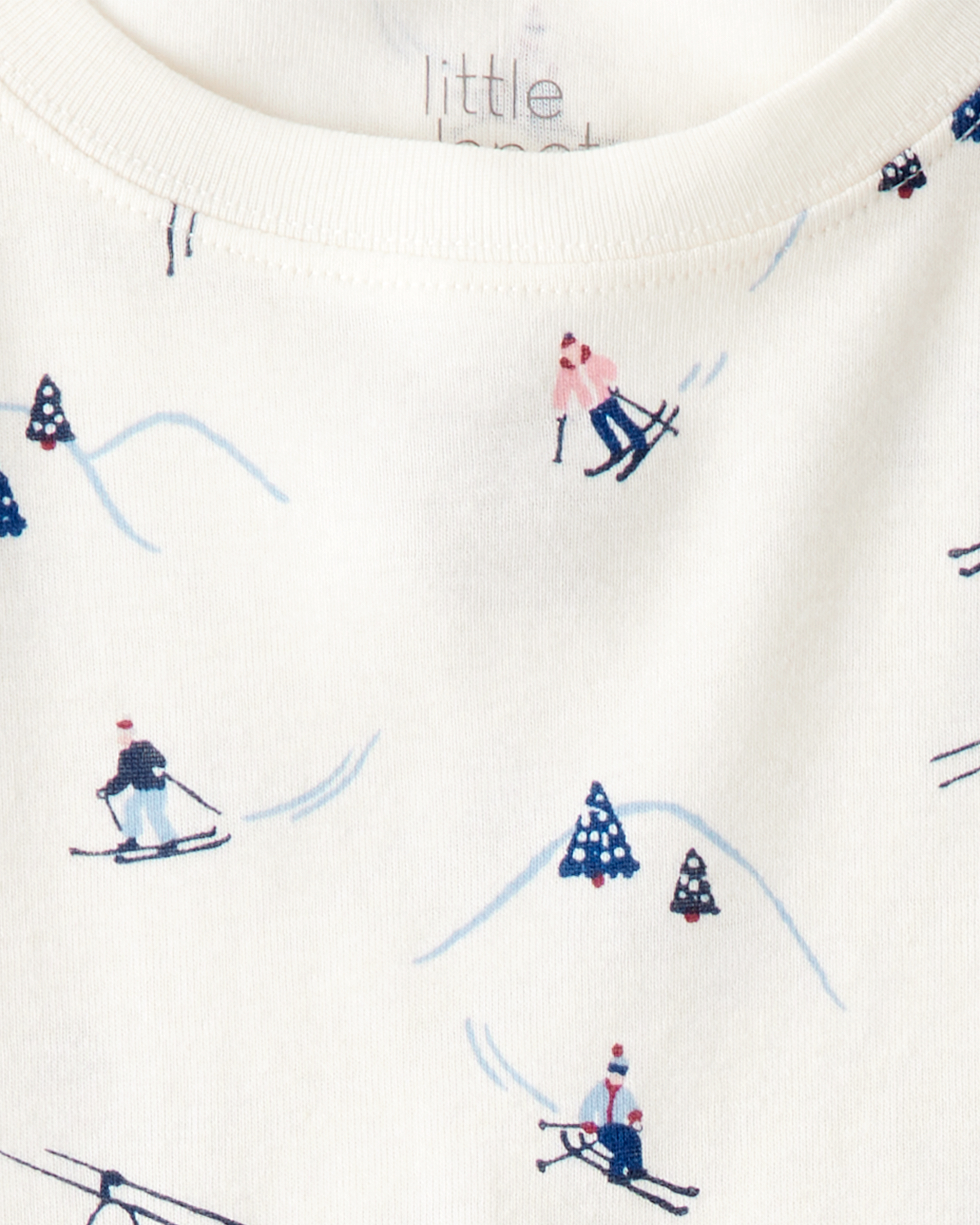 Kid Organic Cotton Pyjamas Snowy Slopes Print