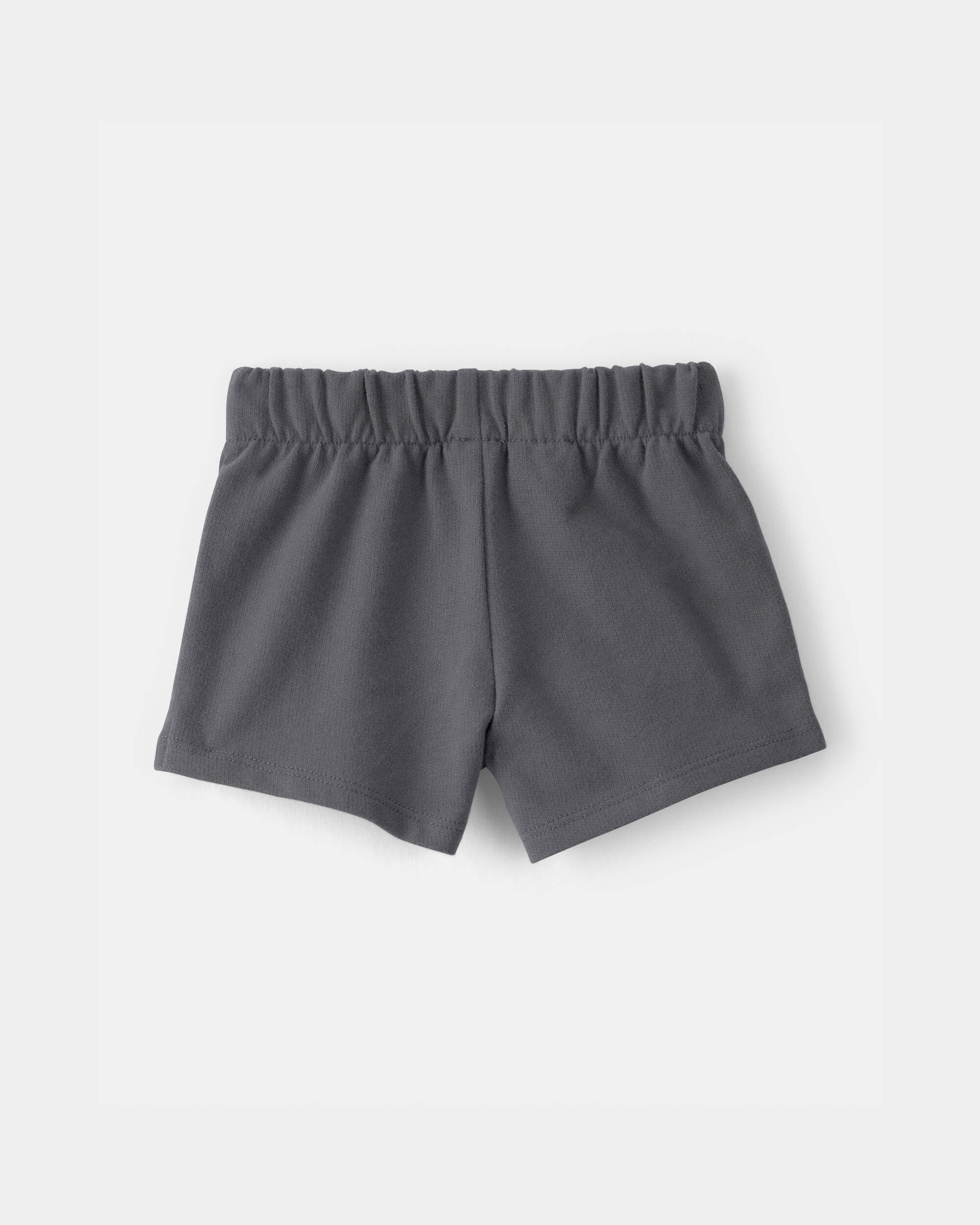 Baby Girl French Terry Shorts - Grey