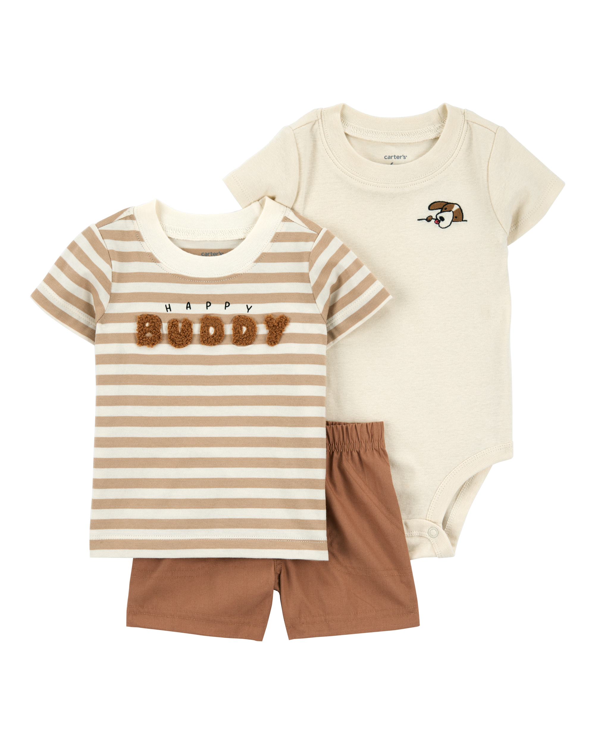 Baby 3-Piece Striped Outfit Set