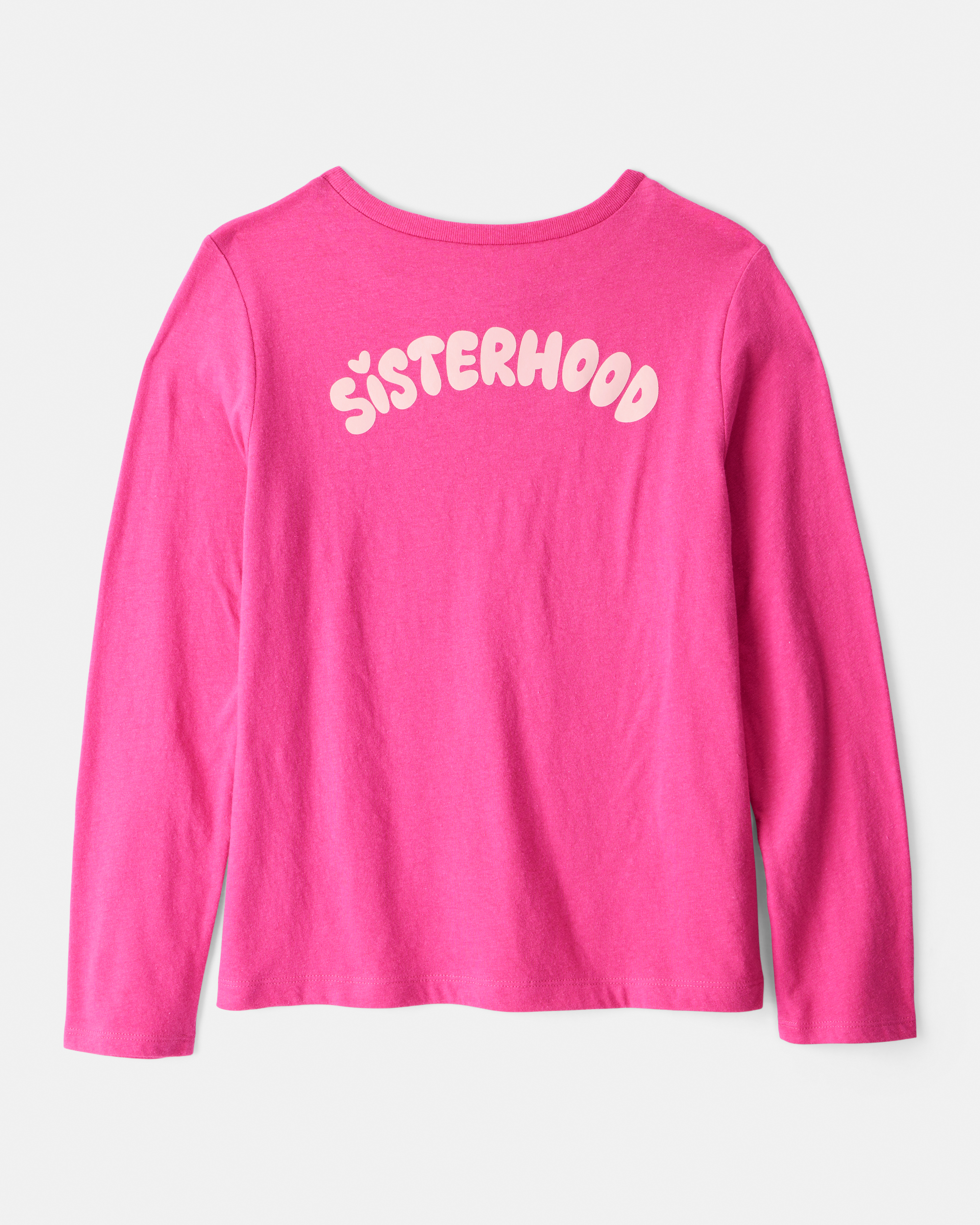 Girls Sisterhood Long-Sleeve Graphic Tee - Pink