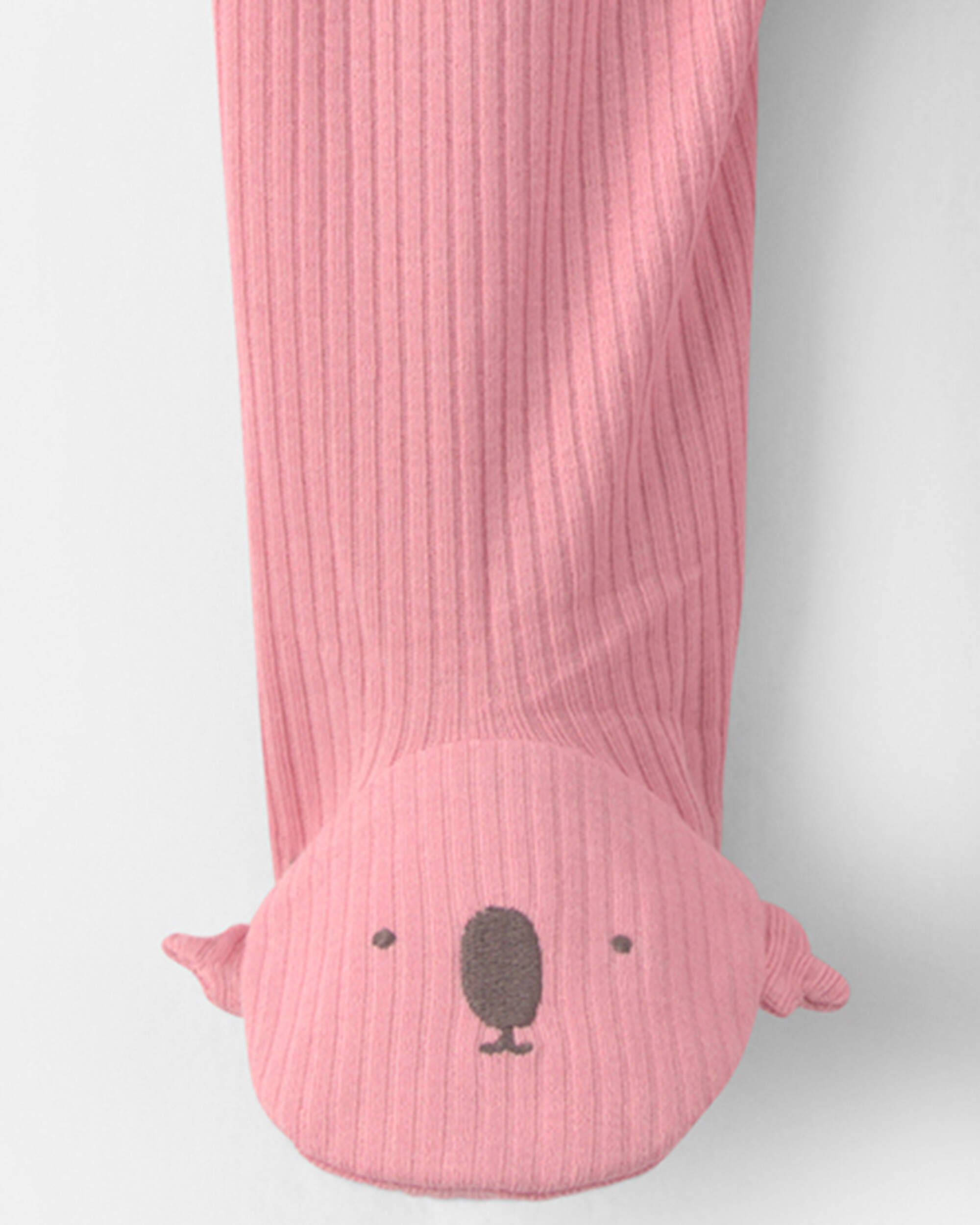 Baby Girl Koala 2-Way Zip Snug Fit Sleeper - Pink