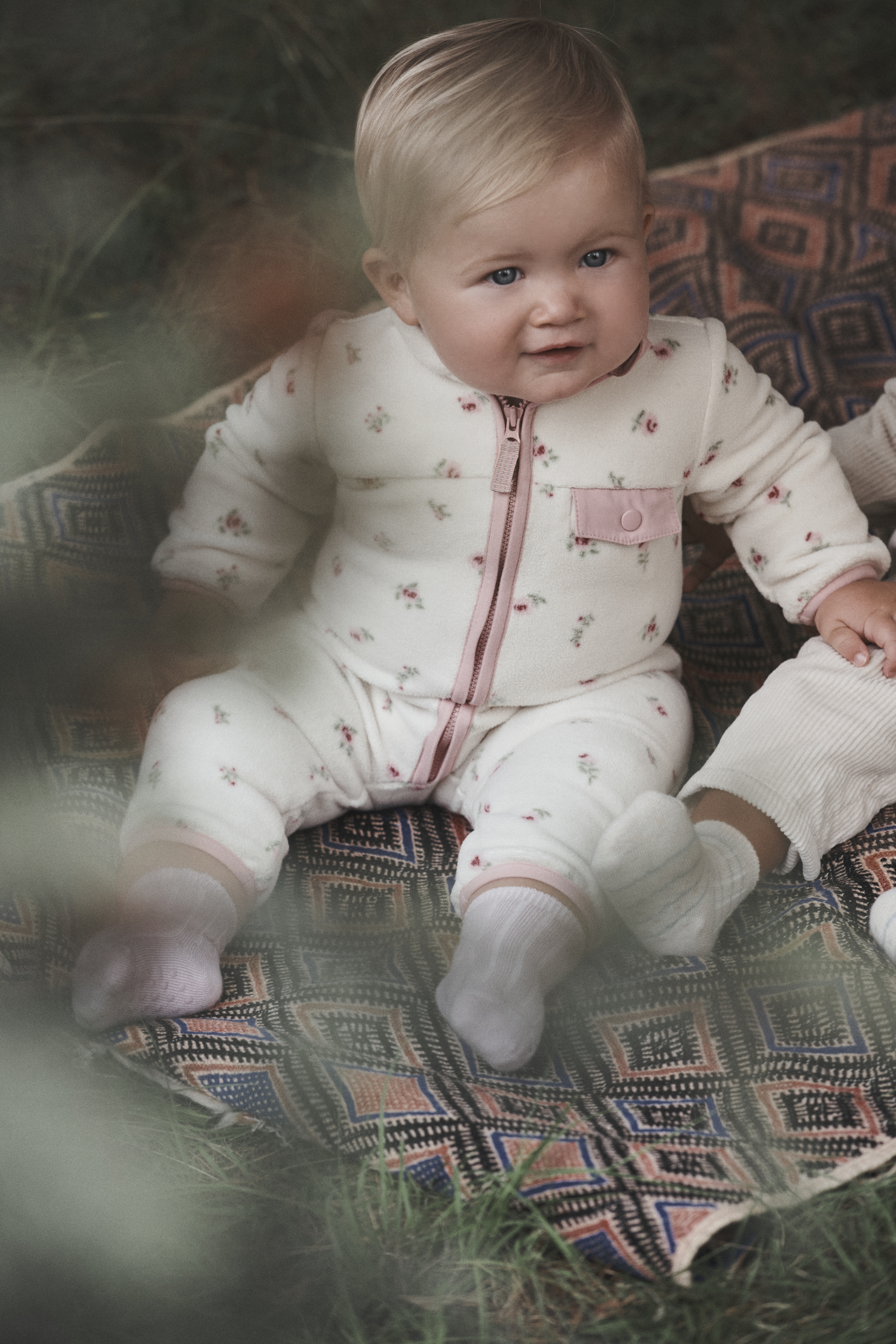 Baby Girl Recycled Mircofleece Jumpsuit Radiant Rose