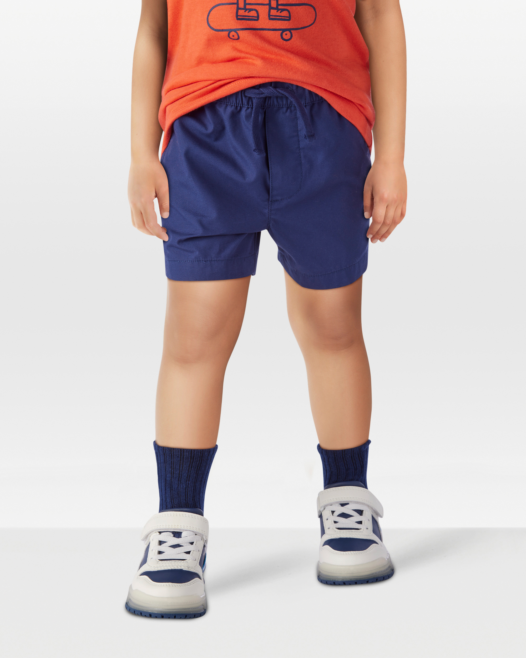 Toddler Pull-On Poplin Shorts - Navy