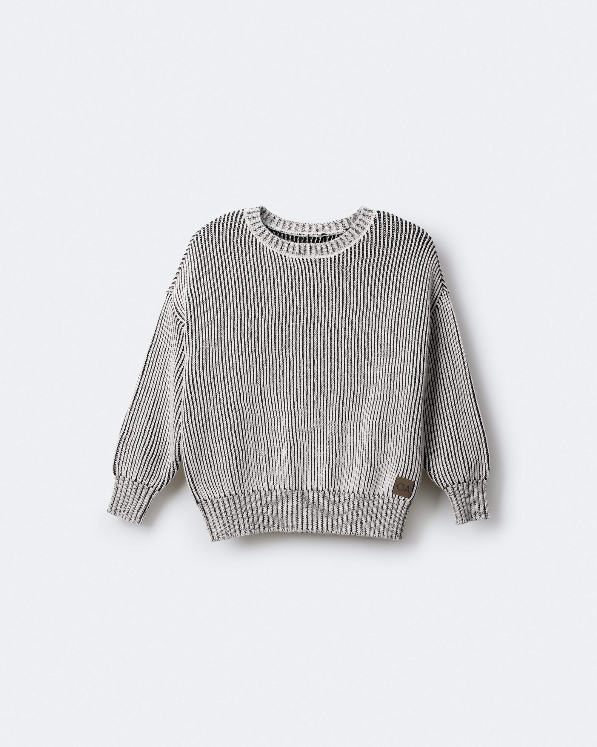 Toddler Striped Pullover Sweater - Black/White