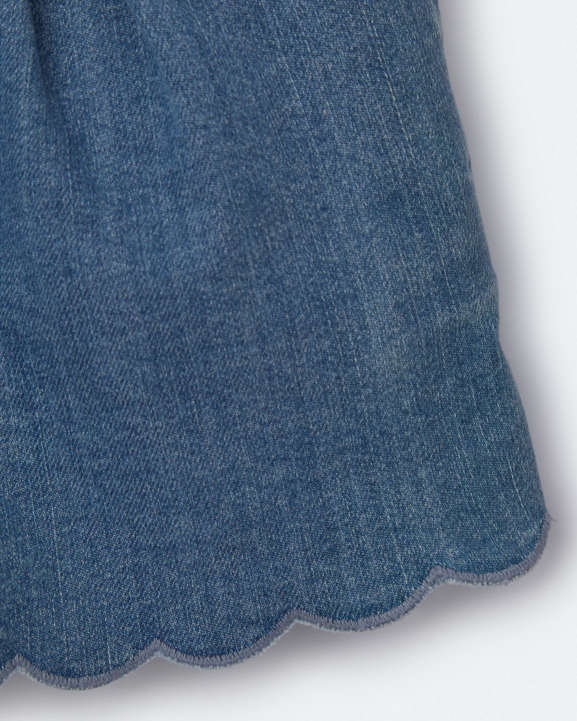 Toddler Girl Scalloped Short Denim
