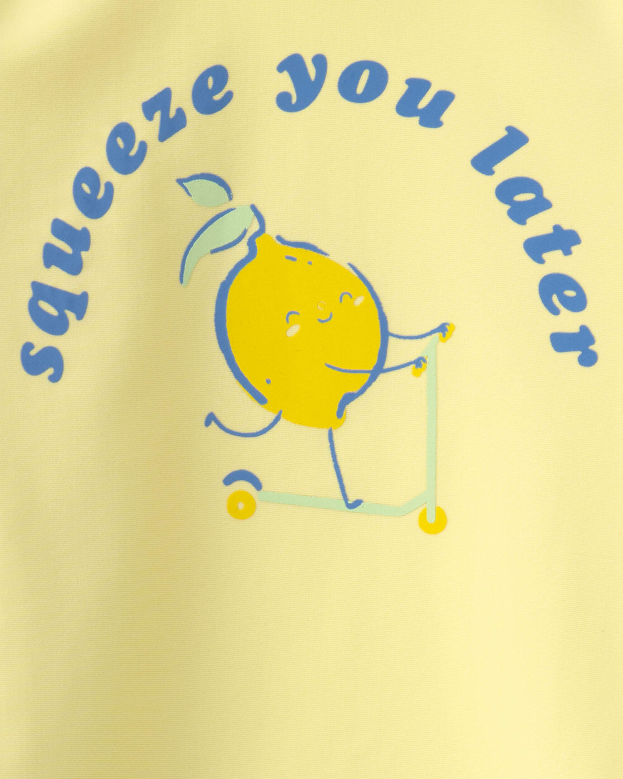 Baby Boy 2-Piece Lemon Rashguard Swimsuit Set - Yellow/Blue