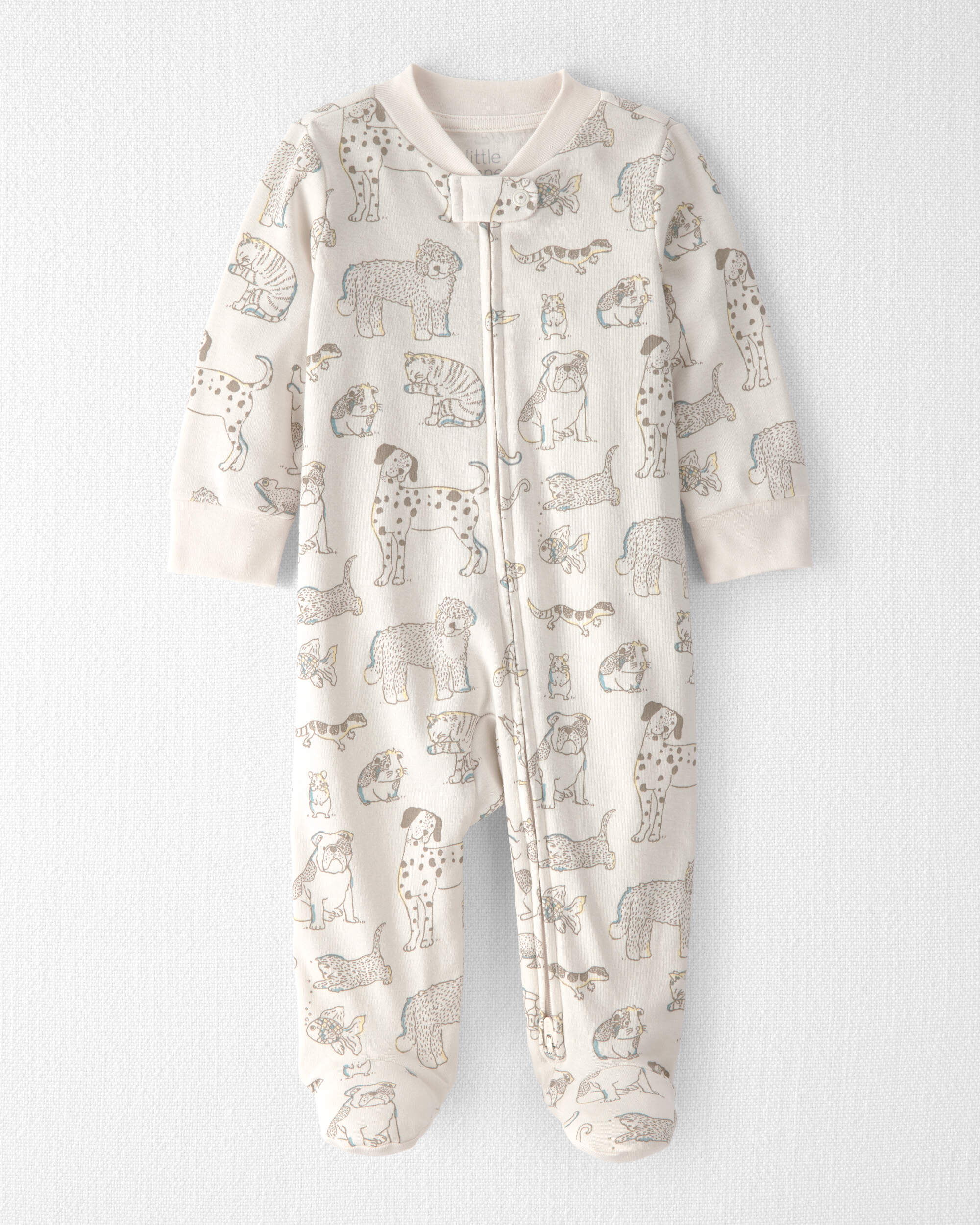 Baby Organic Cotton Sleep & Play Pyjama Pet-Print