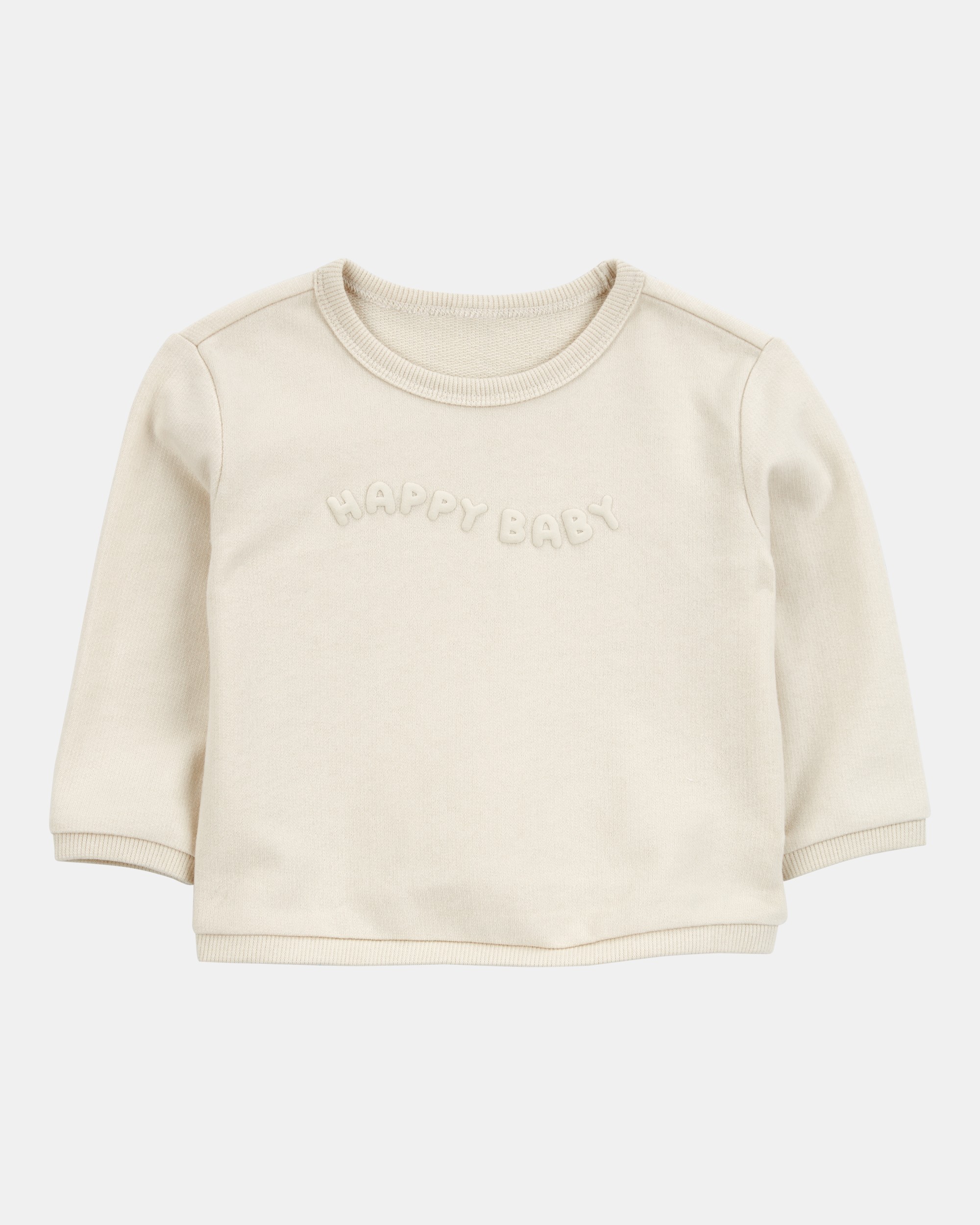 Baby Glitter Fleece Sweatshirt- Ivory
