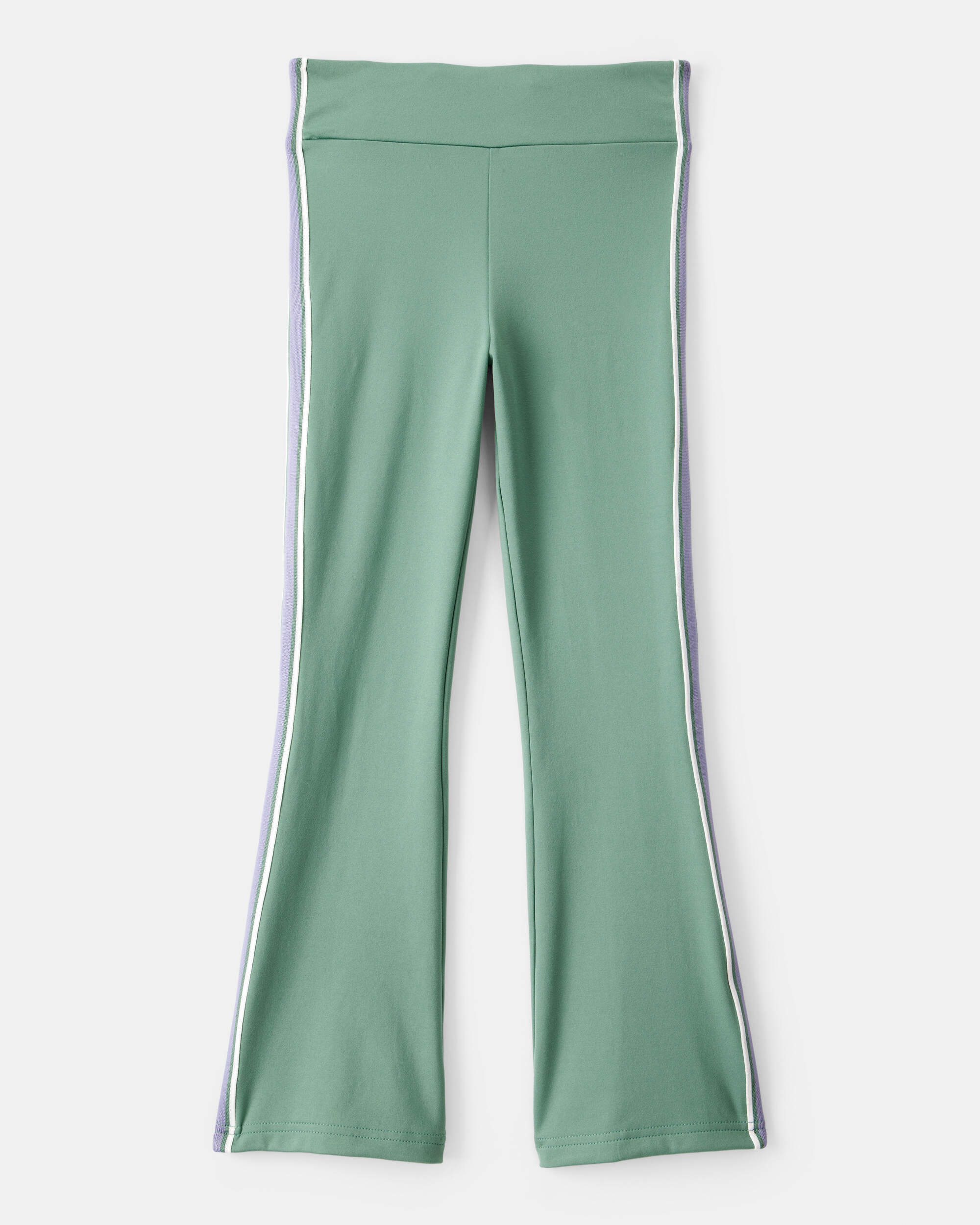 Girls Knit Flare Active Pants - Green