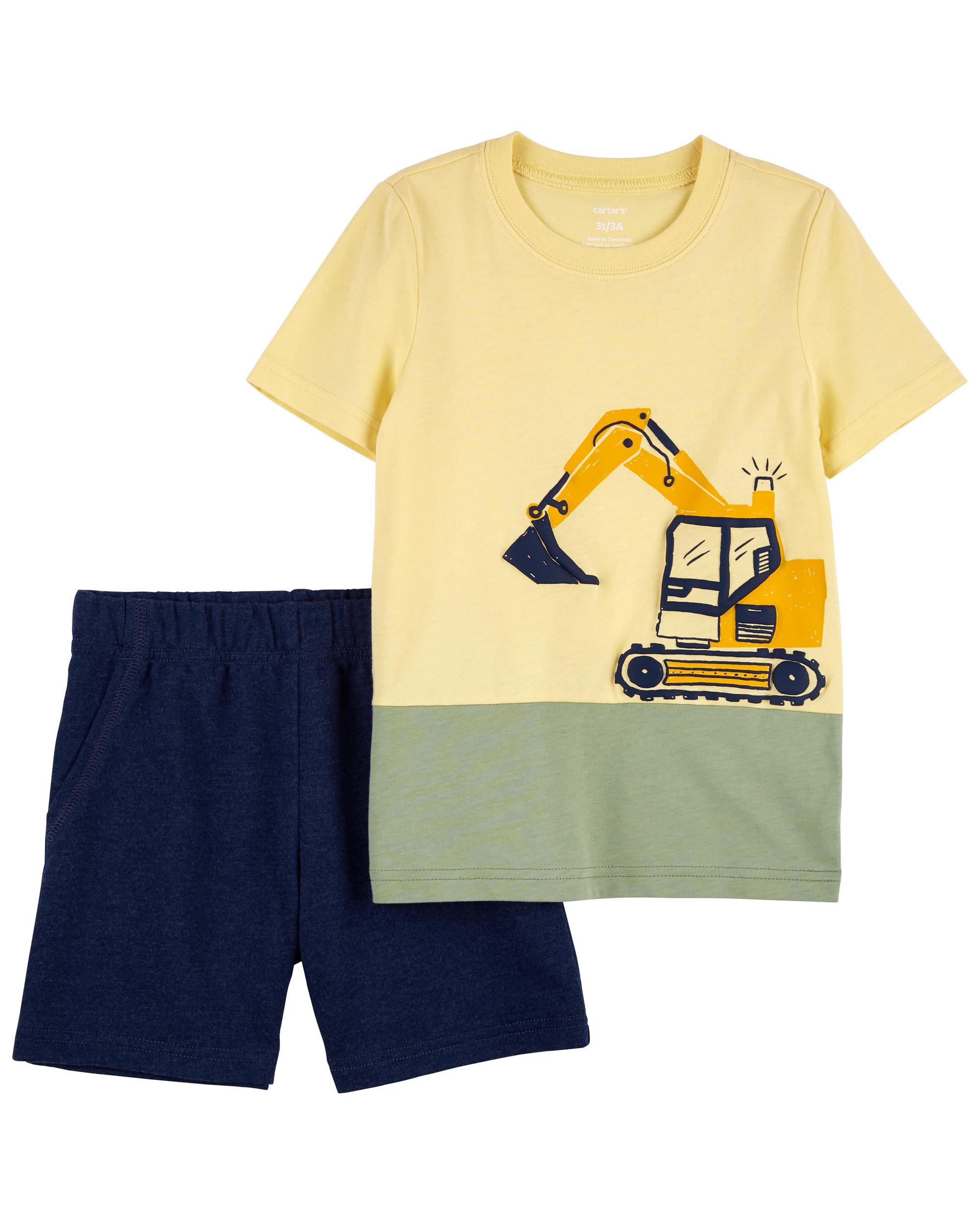 Baby boy セット Baby Boy 2-Piece Construction T-Shirt & Shorts Set