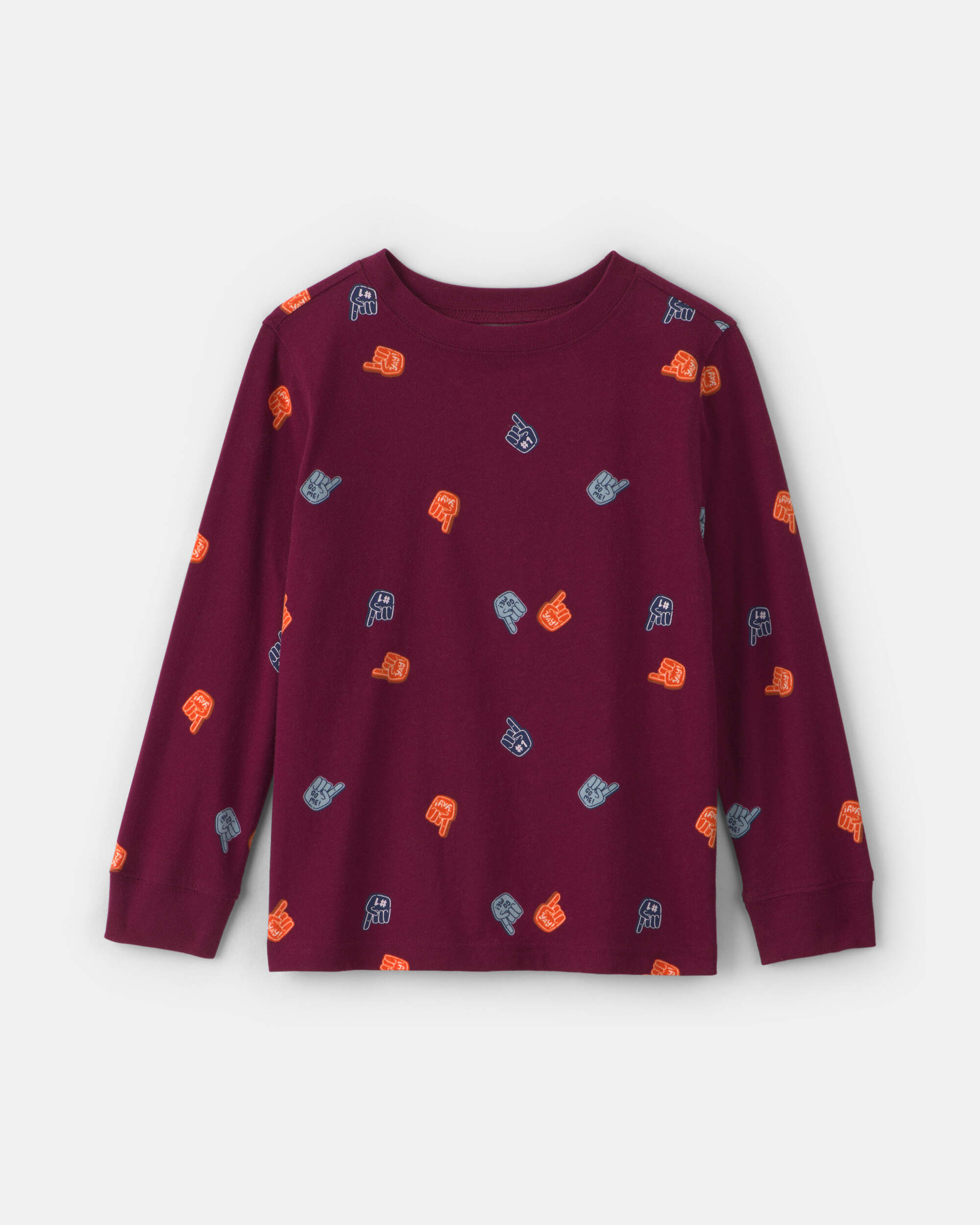 Boys Gameday Long-Sleeve T-Shirt - Burgundy