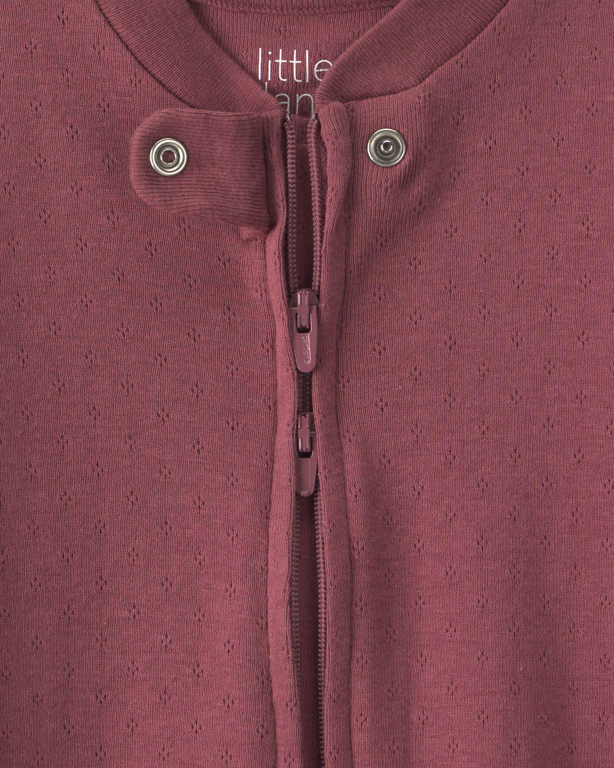 Baby Girl Organic Cotton Pointelle Sleeper