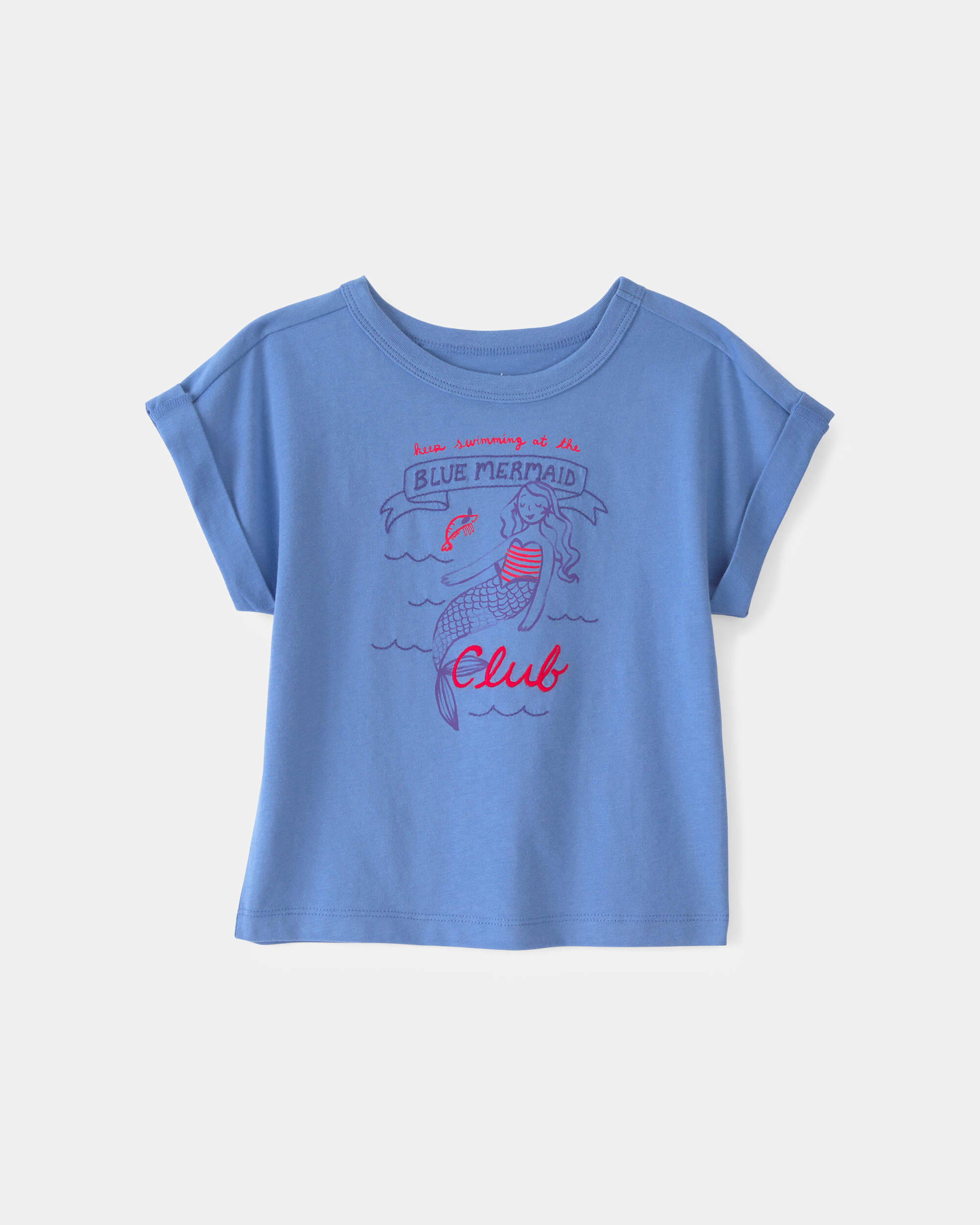 Toddler Girl Mermaid Top - Blue
