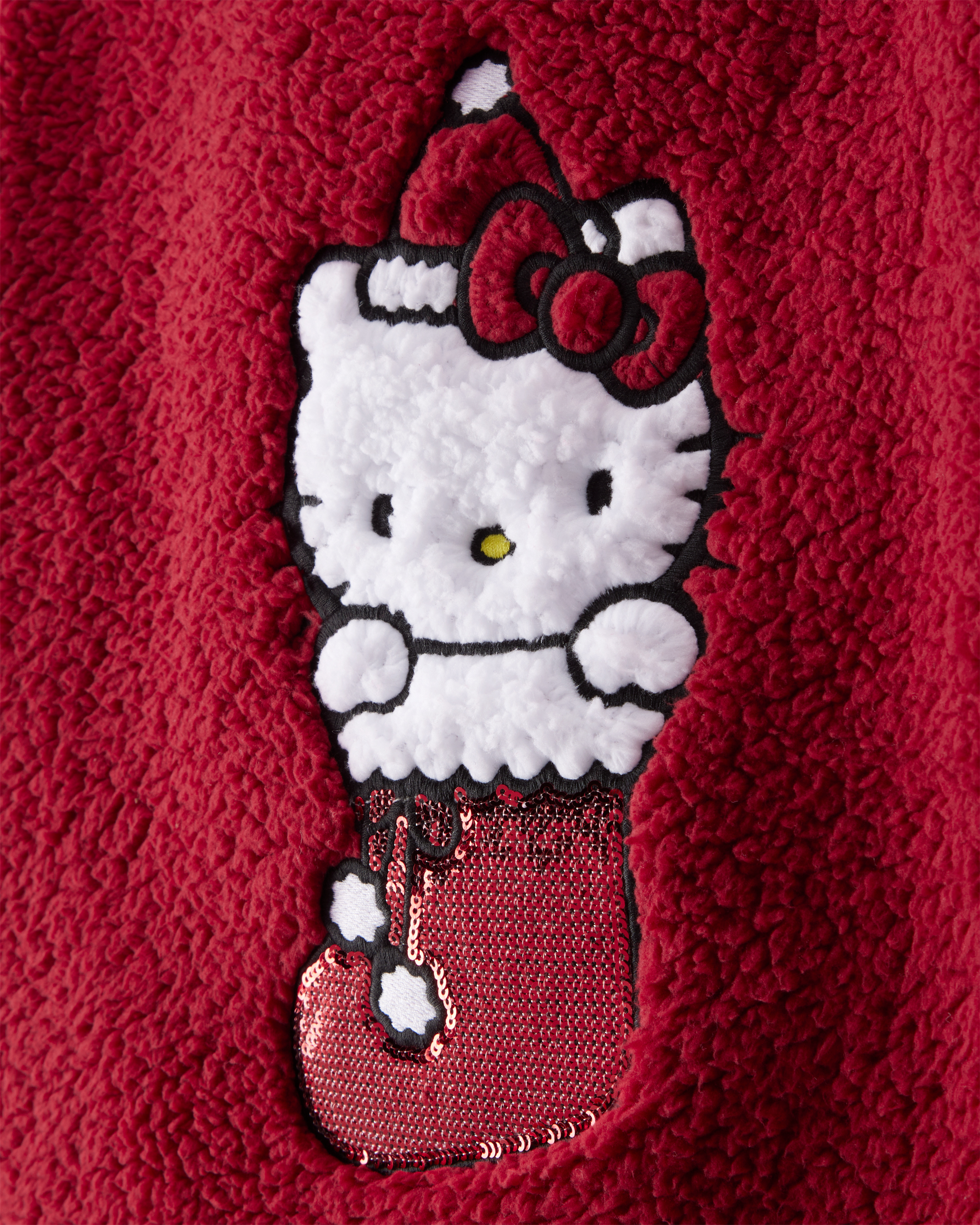 Toddler Girl Hello Kitty® Sherpa Pullover Sweatshirt - Red