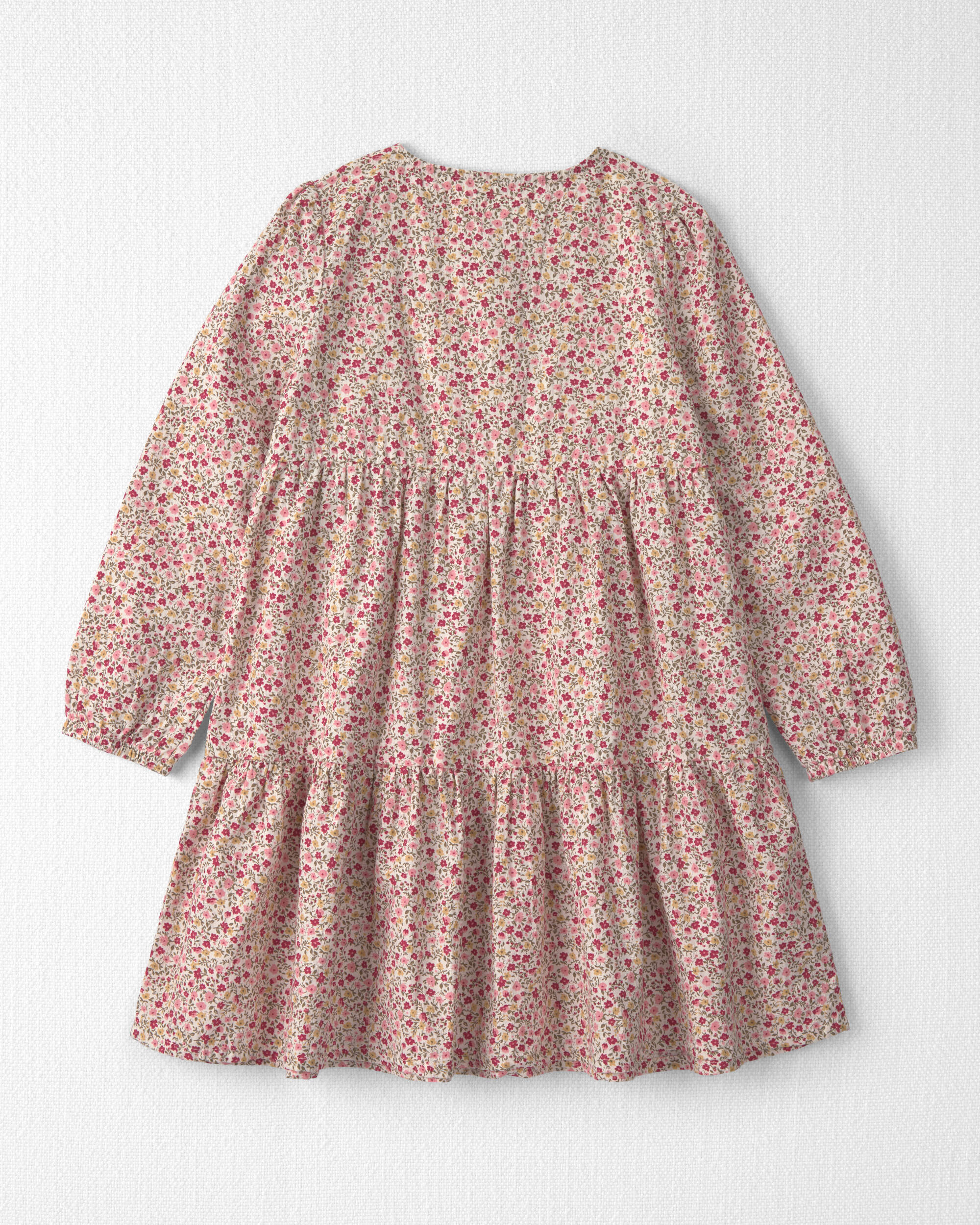 Girls Organic Cotton Dobby Dress Floral