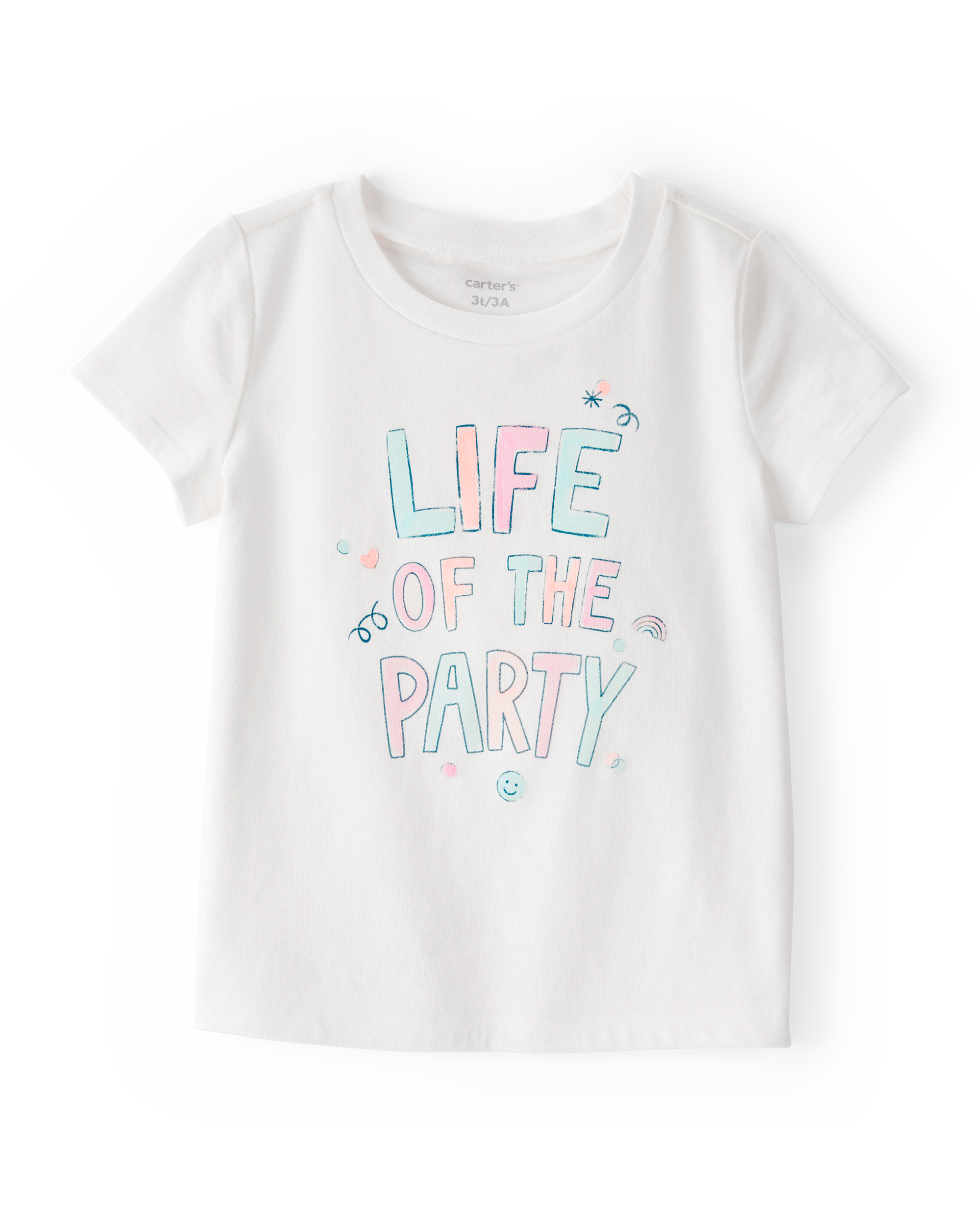 Toddler Life Of The Party Short-Sleeve Graphic Tee - White