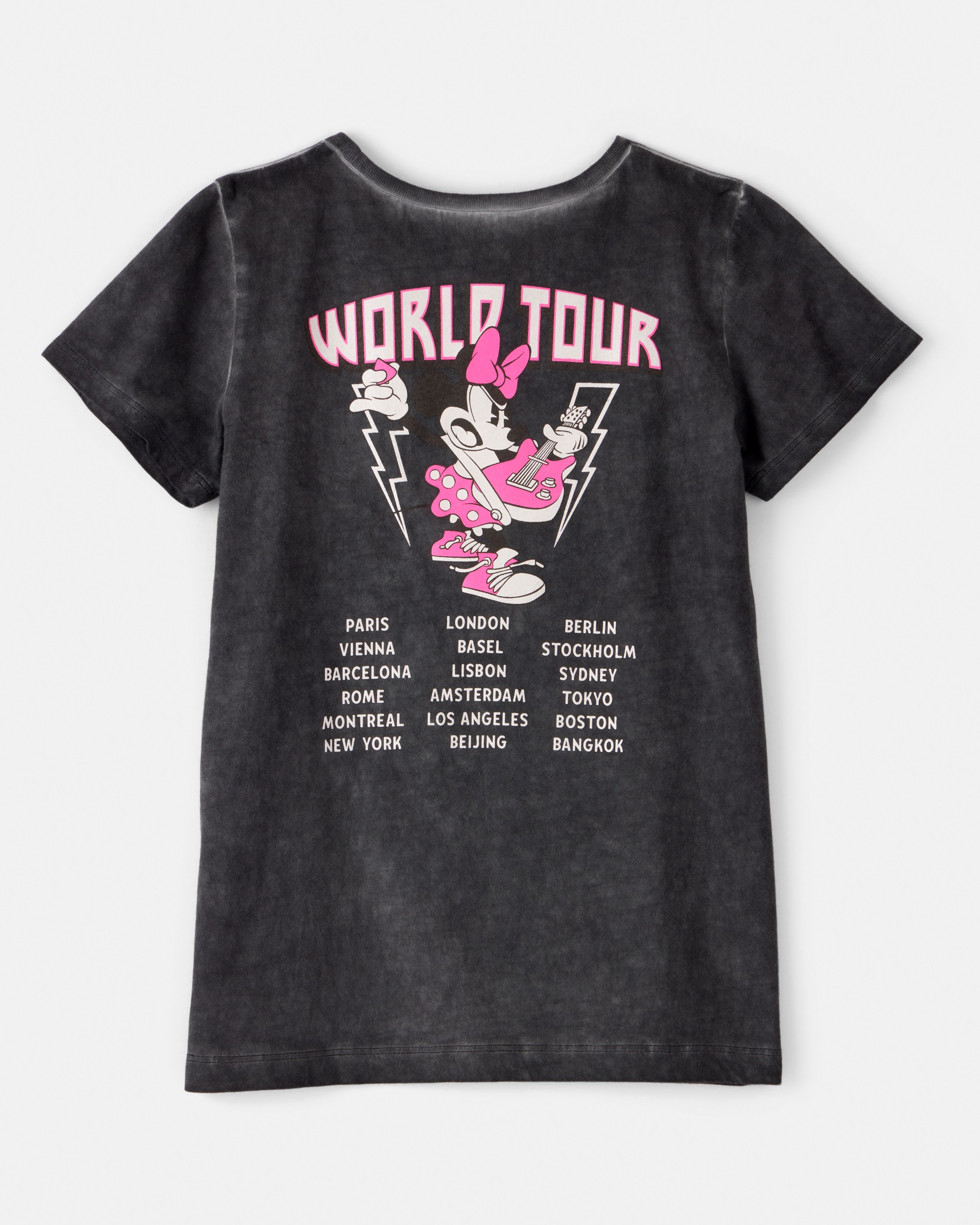 Girls Disney© Minnie Mouse Music Short-Sleeve Graphic Tee - Black/Pink
