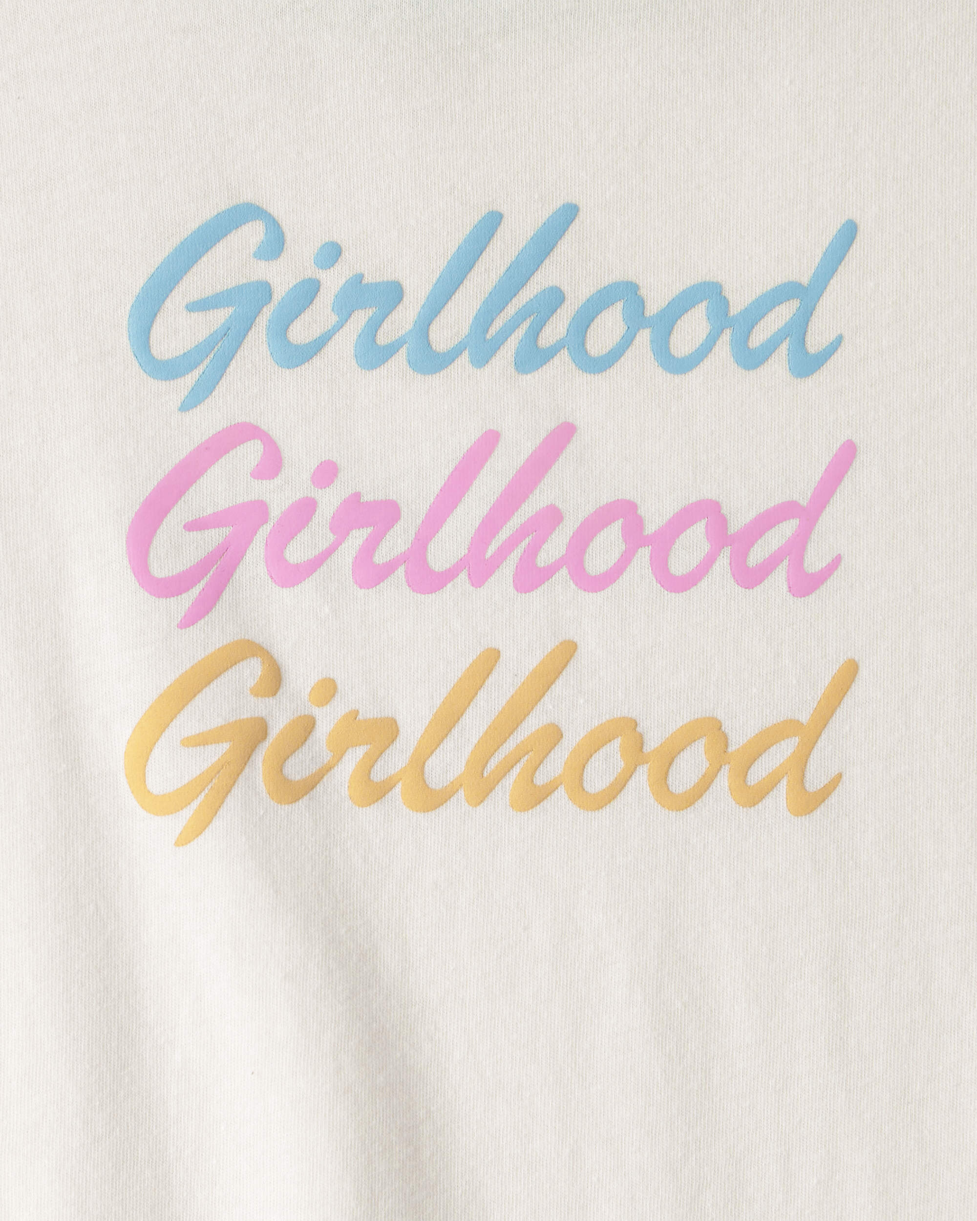 Girls 'Girlhood' Graphic Tee - Cream