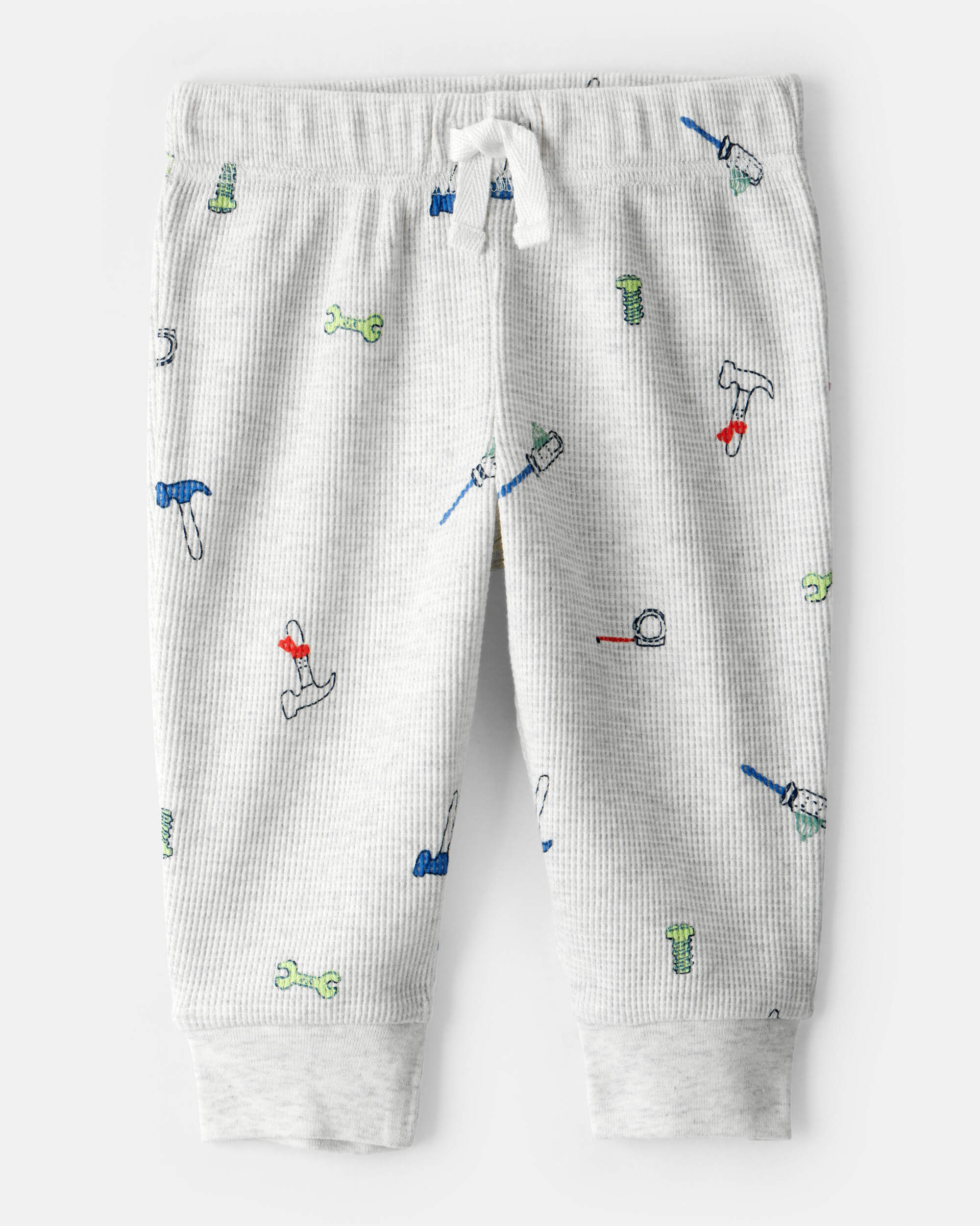 Baby Boy 2-Piece Construction Thermal Bodysuit & Pant Set - Grey