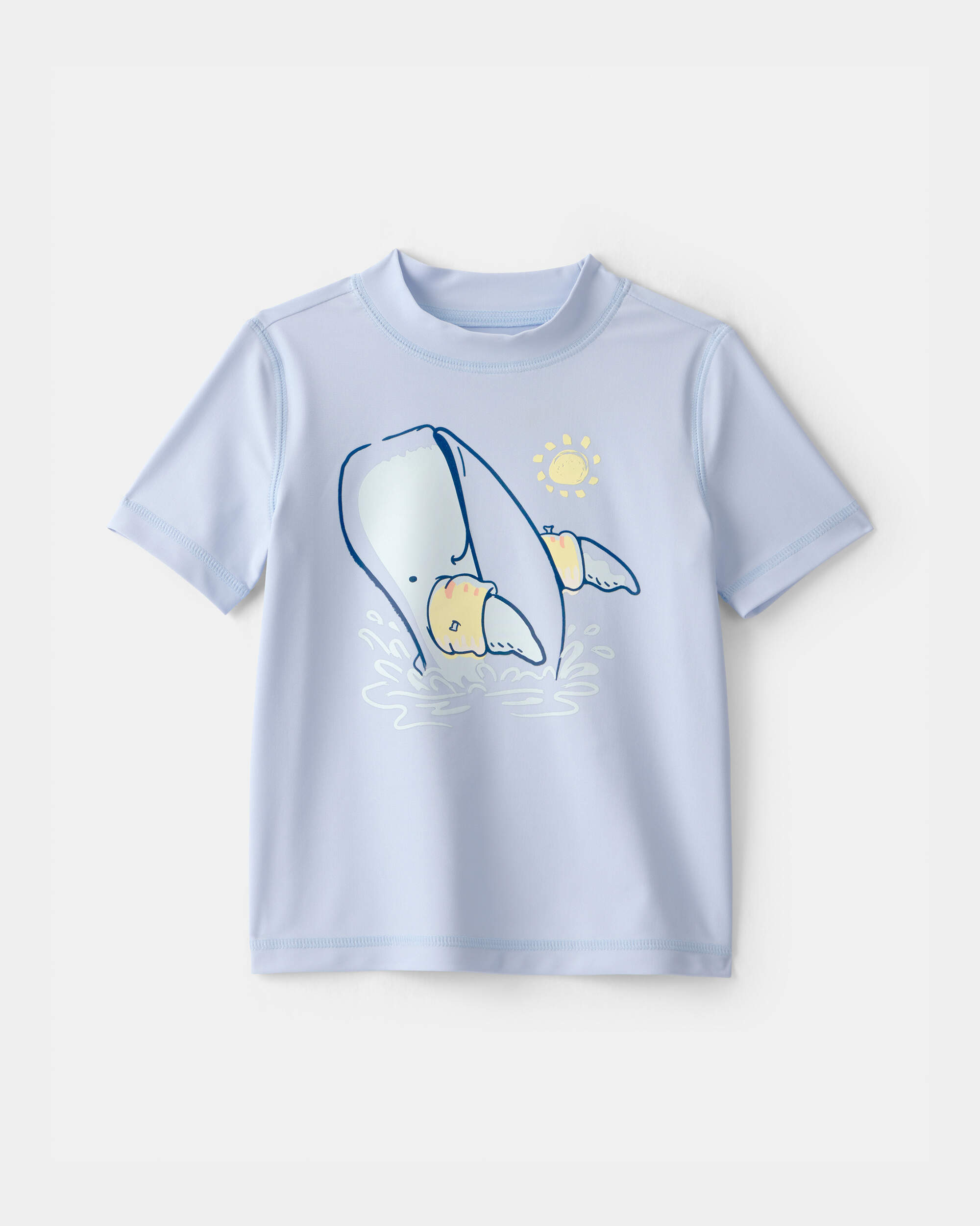 Toddler Boy 2-Piece Whale Rashguard & Swim Trunk Set - Blue