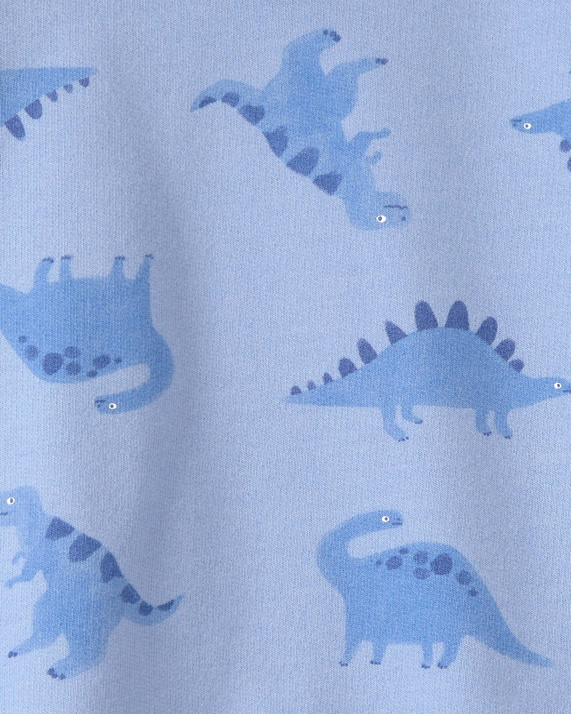 Toddler Boy Dinosaur French Terry Hoodie - Blue