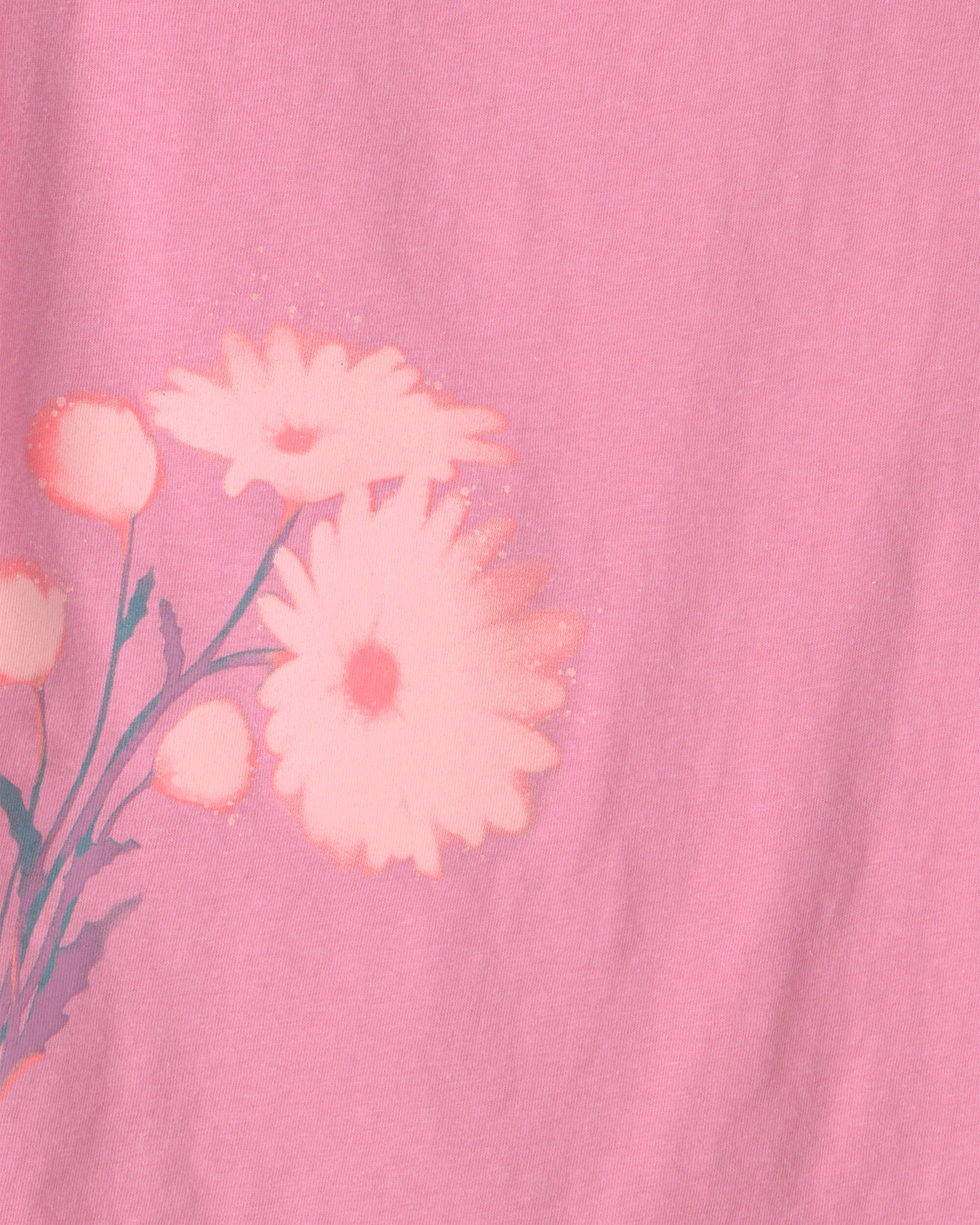 Girls Floral Graphic Tee - Pink