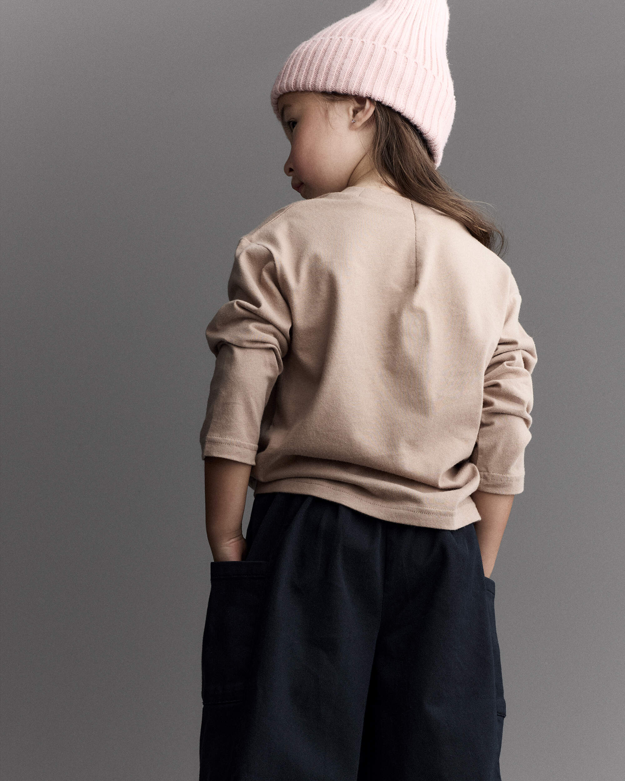 Toddler Girl Cocoa Cat Long-Sleeve Graphic Tee - Tan