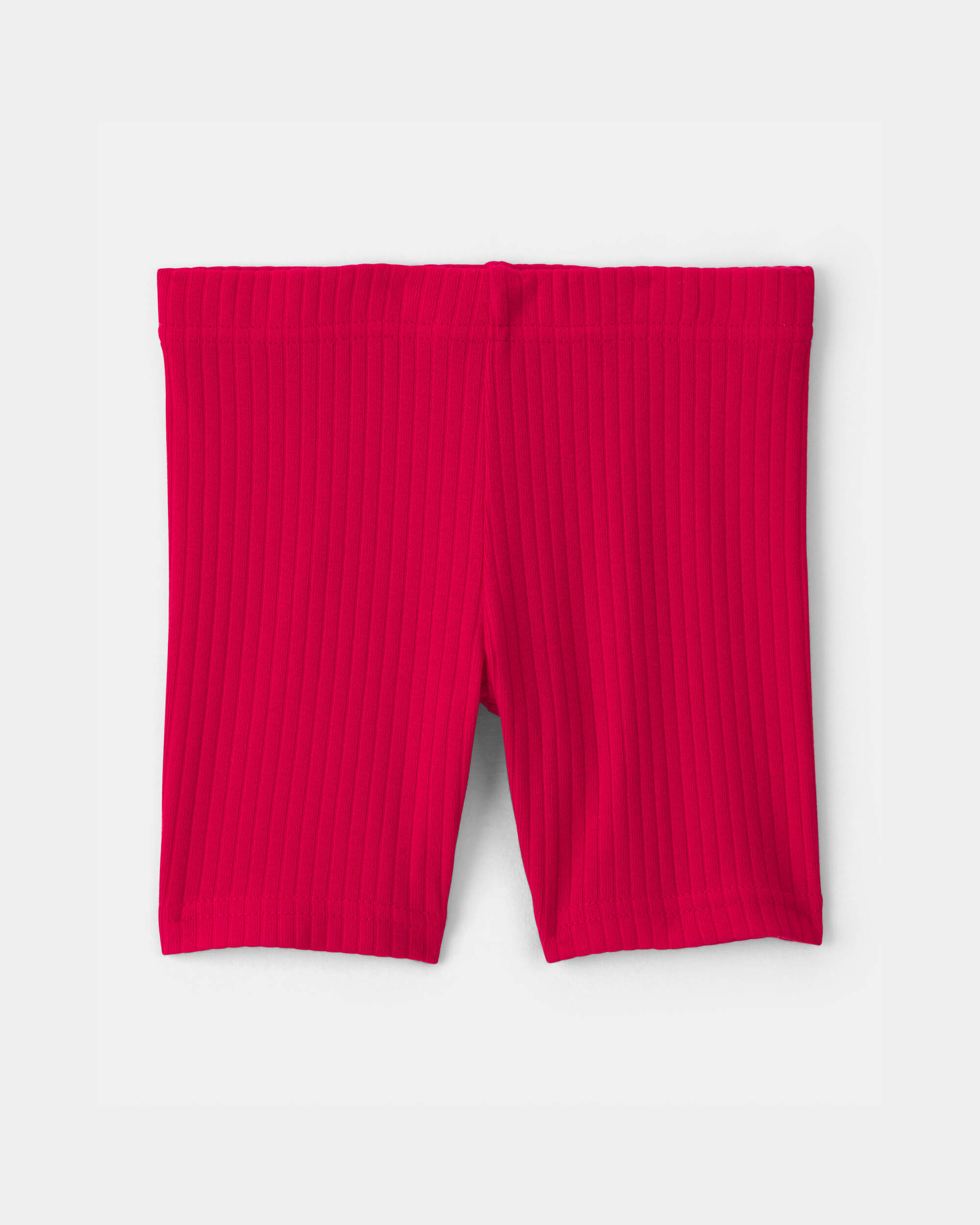 Toddler Girl Fourth Of July Ribbed Bike Shorts - Red