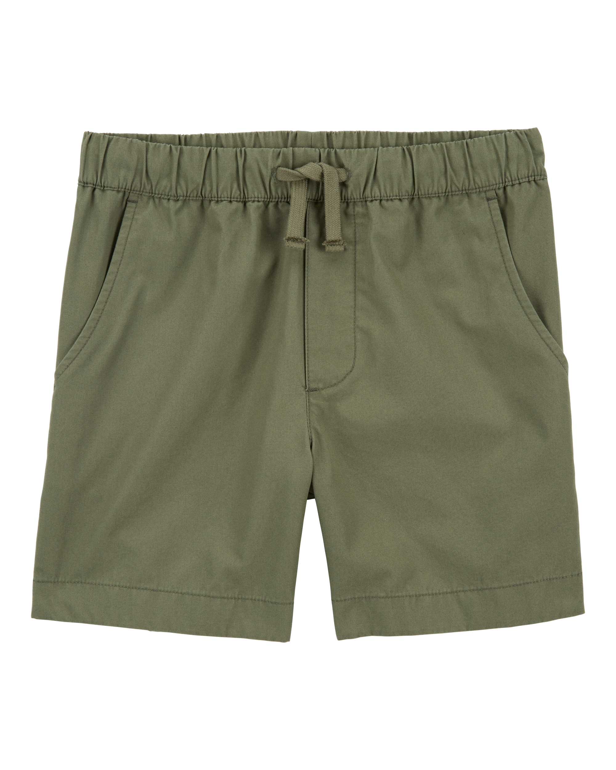 Boys Pull-On Poplin Shorts - Olive