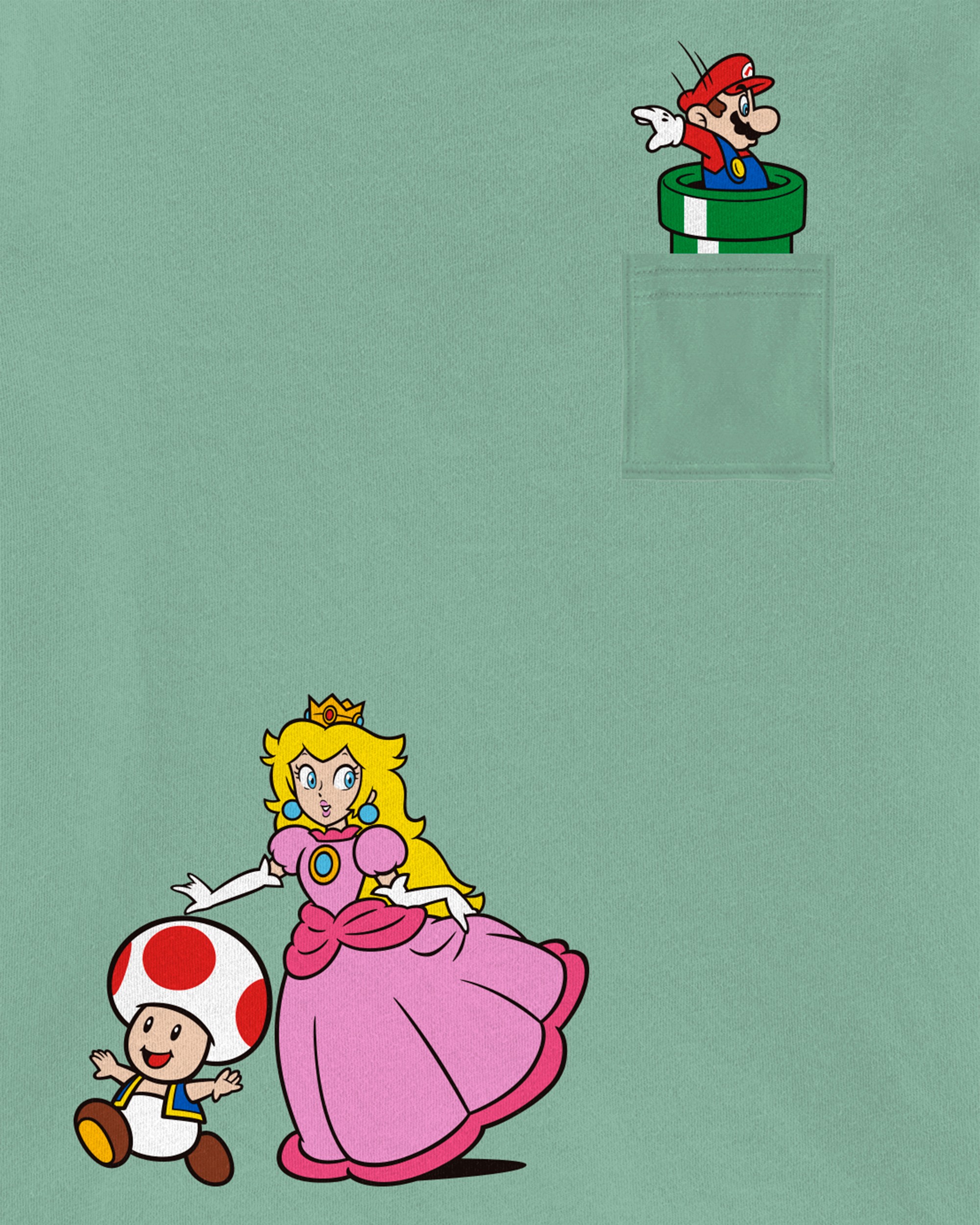 Kid Super Mario Bros™ Princess Peach Short-Sleeve Graphic Tee - Green