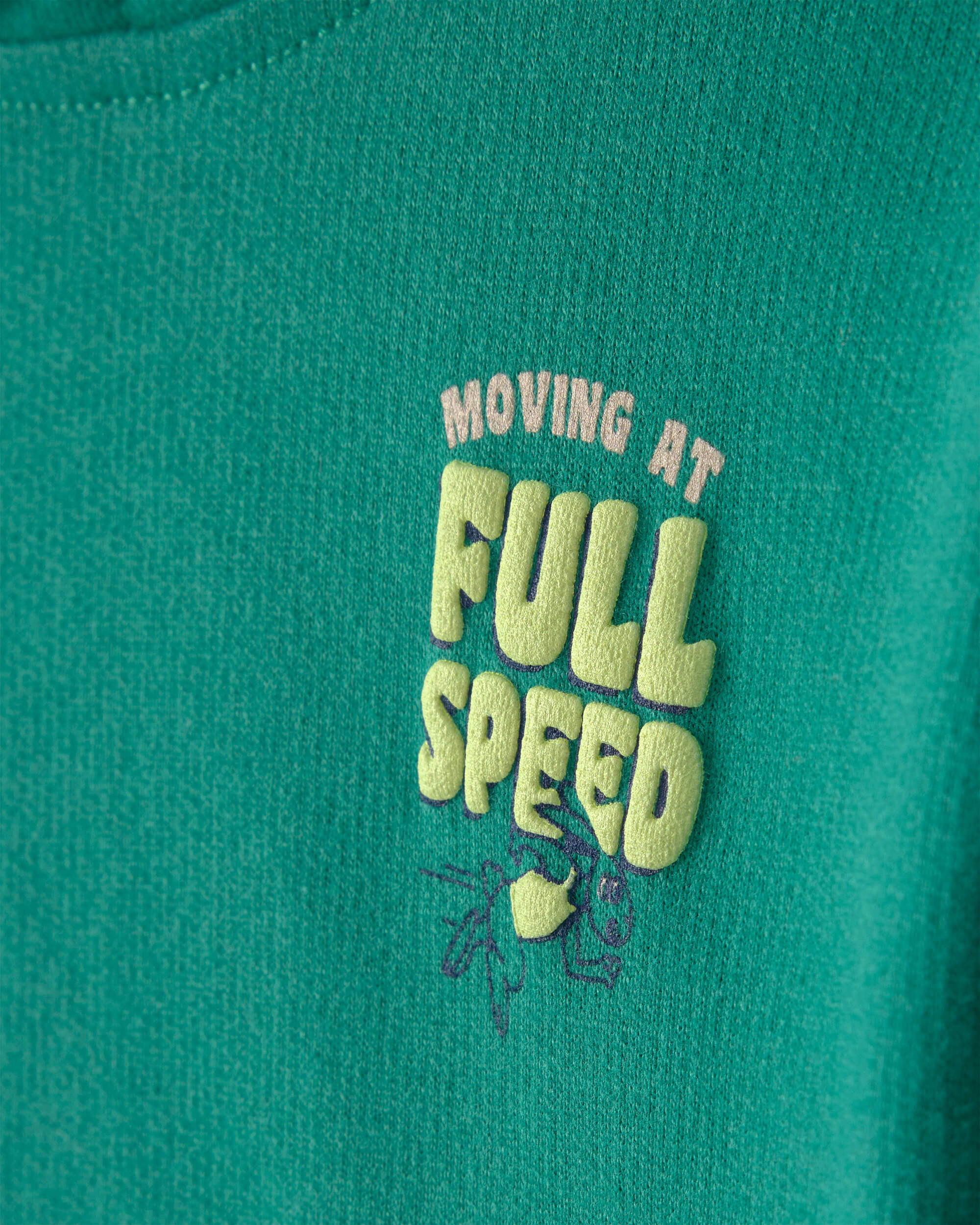 Baby Boy 'Full Speed' French Terry Hoodie - Green