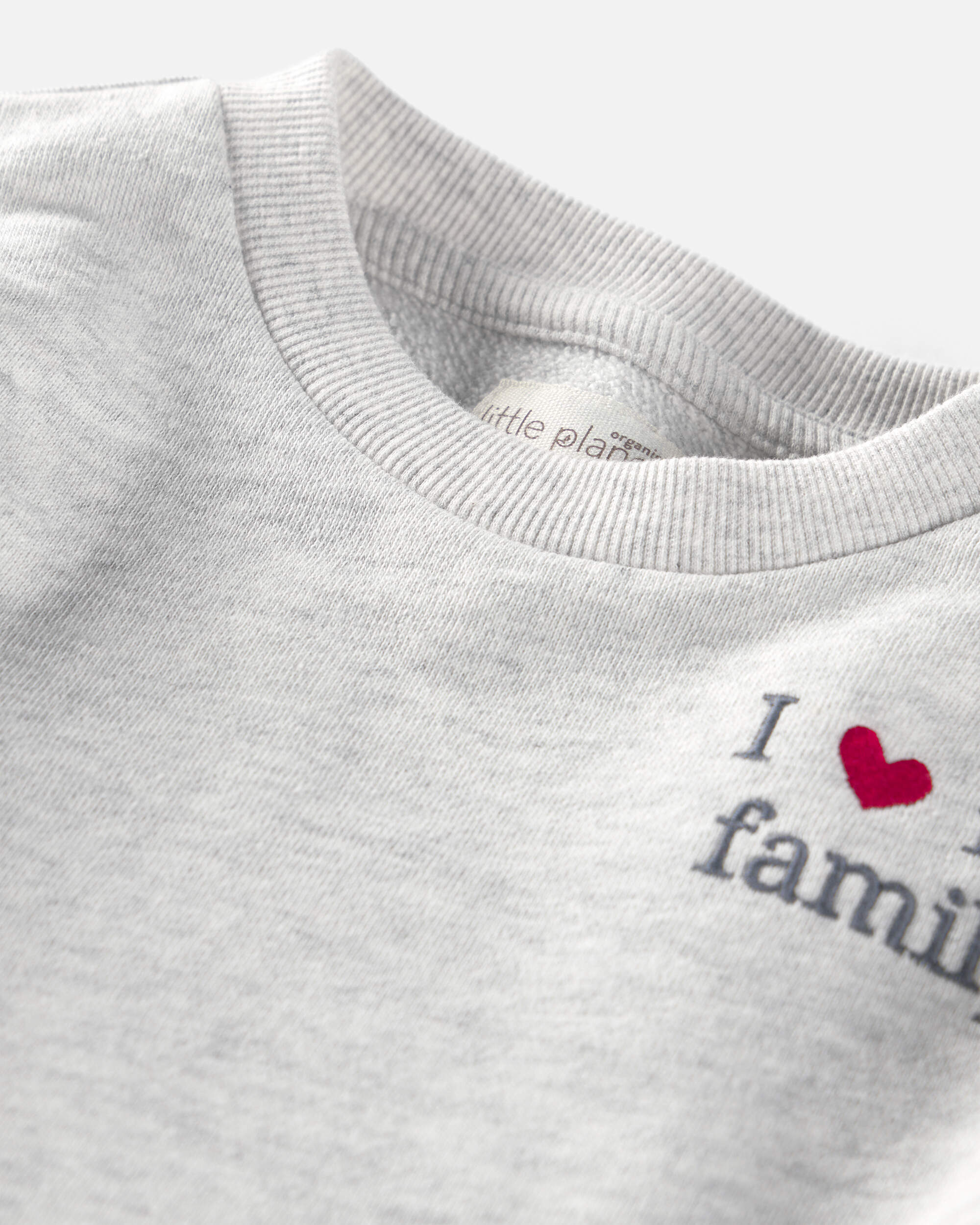 Toddler Organic Cotton 'I Love My Family' French Terry Pullover