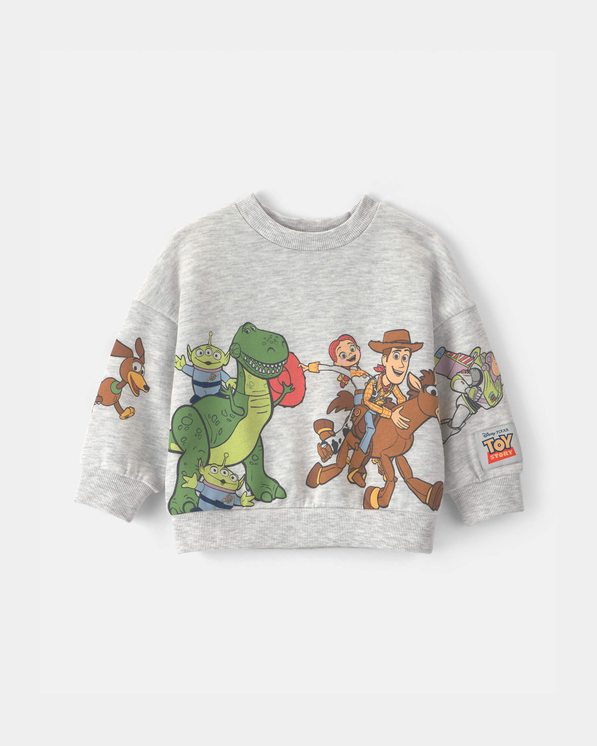Baby Boy Pixar© Toy Story French Terry Long-Sleeve Pullover Sweatshirt - Grey