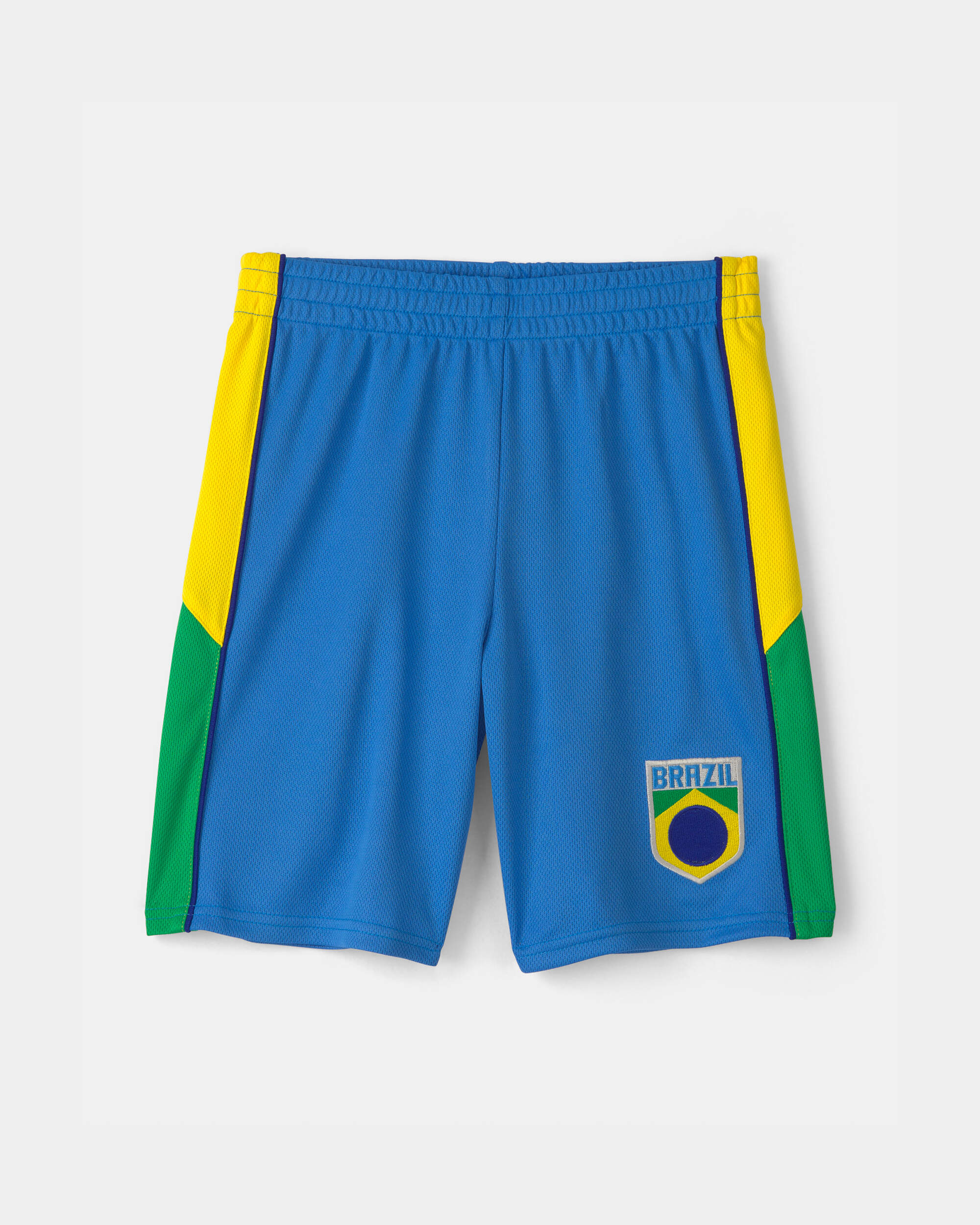 Umbro Brazil Mesh Soccer Shorts - Blue/Yellow/Green