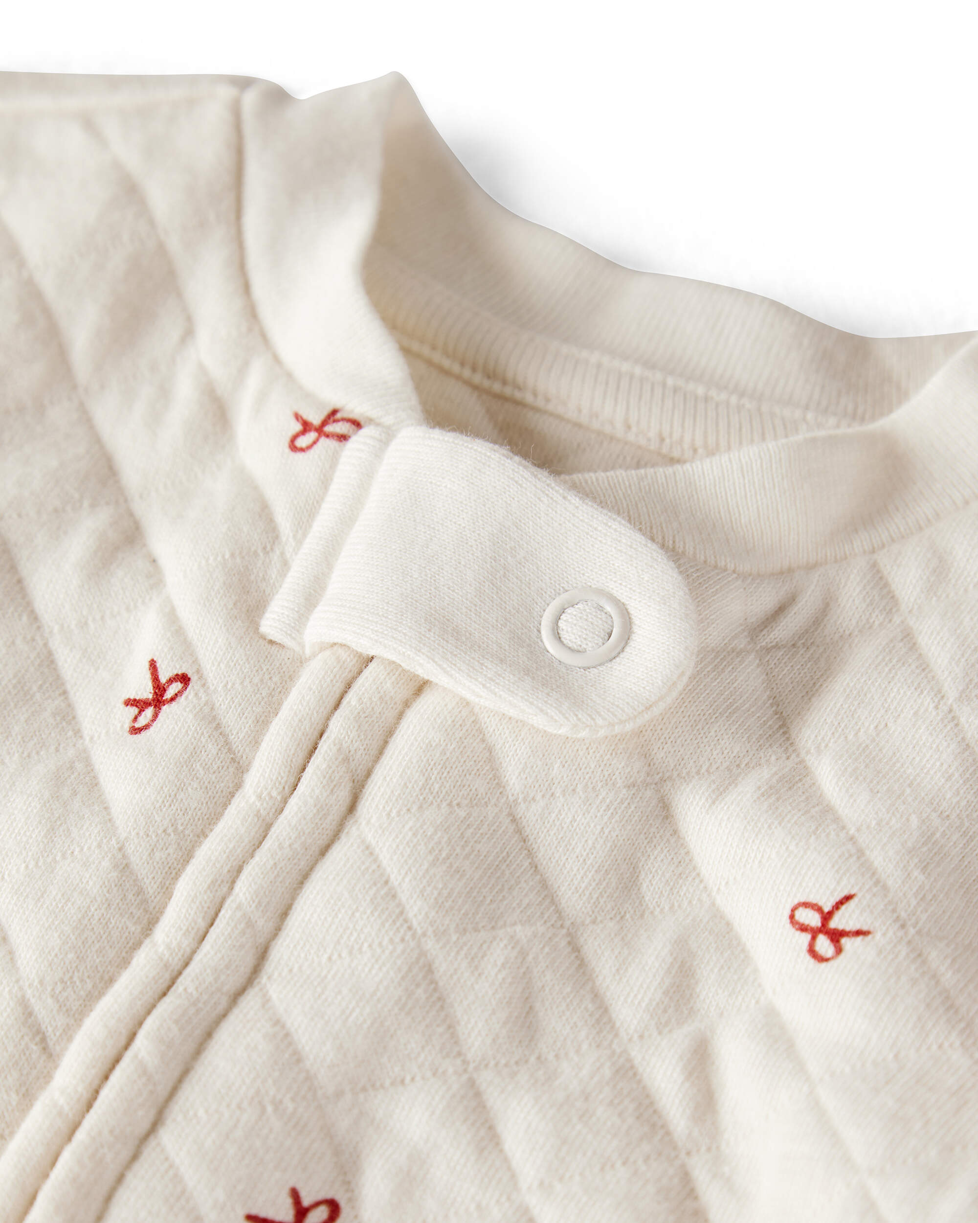 Baby Quilted Bow Print Sleep & Play Made with Organic Cotton